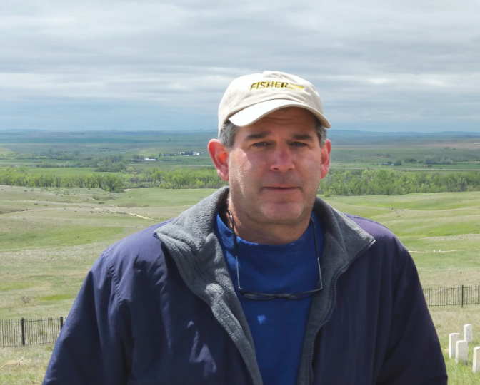 Joel Bohy at the Little Big Horn battlefield in 2016.