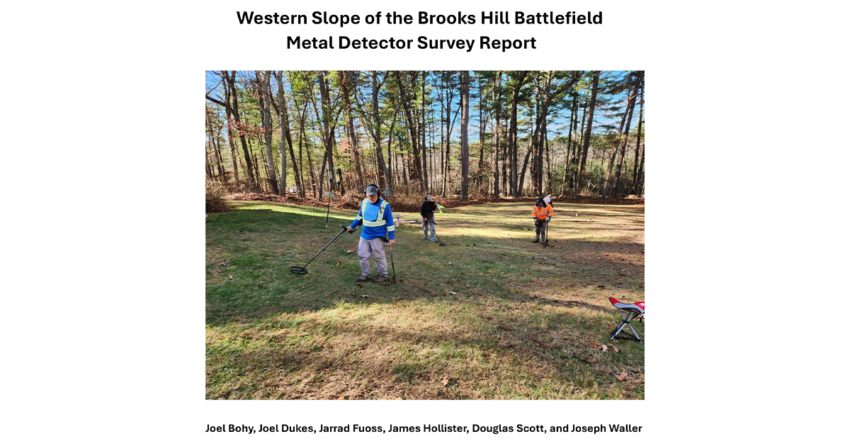 Western Slope of the Brooks Hill Battlefield Metal Detector Survey Report