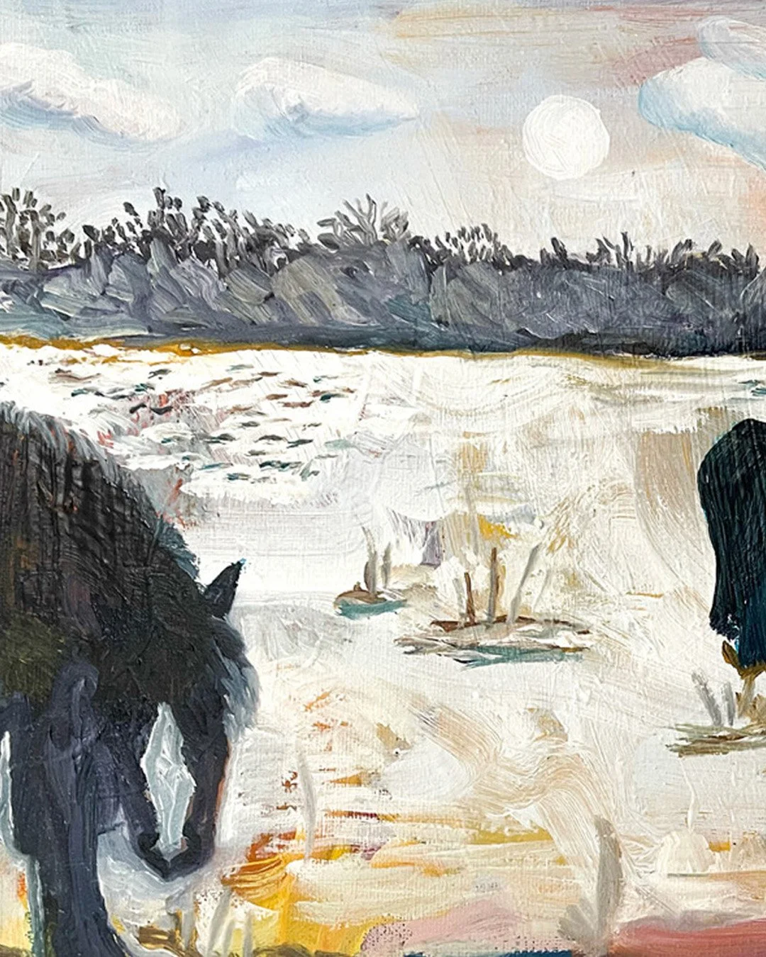 Horse and full moon #5