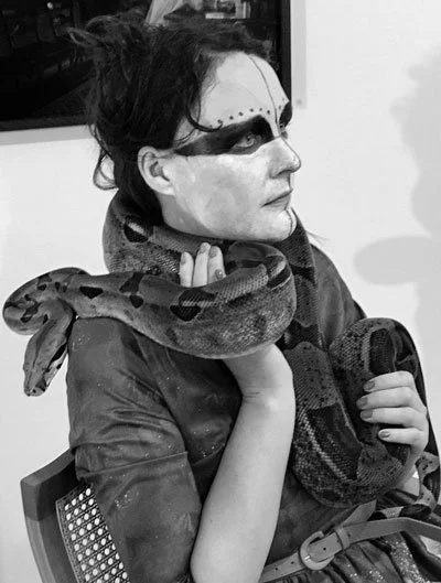Performance with mask and python 
Gallery BLVRD, Copenhagen (DK) 
2018