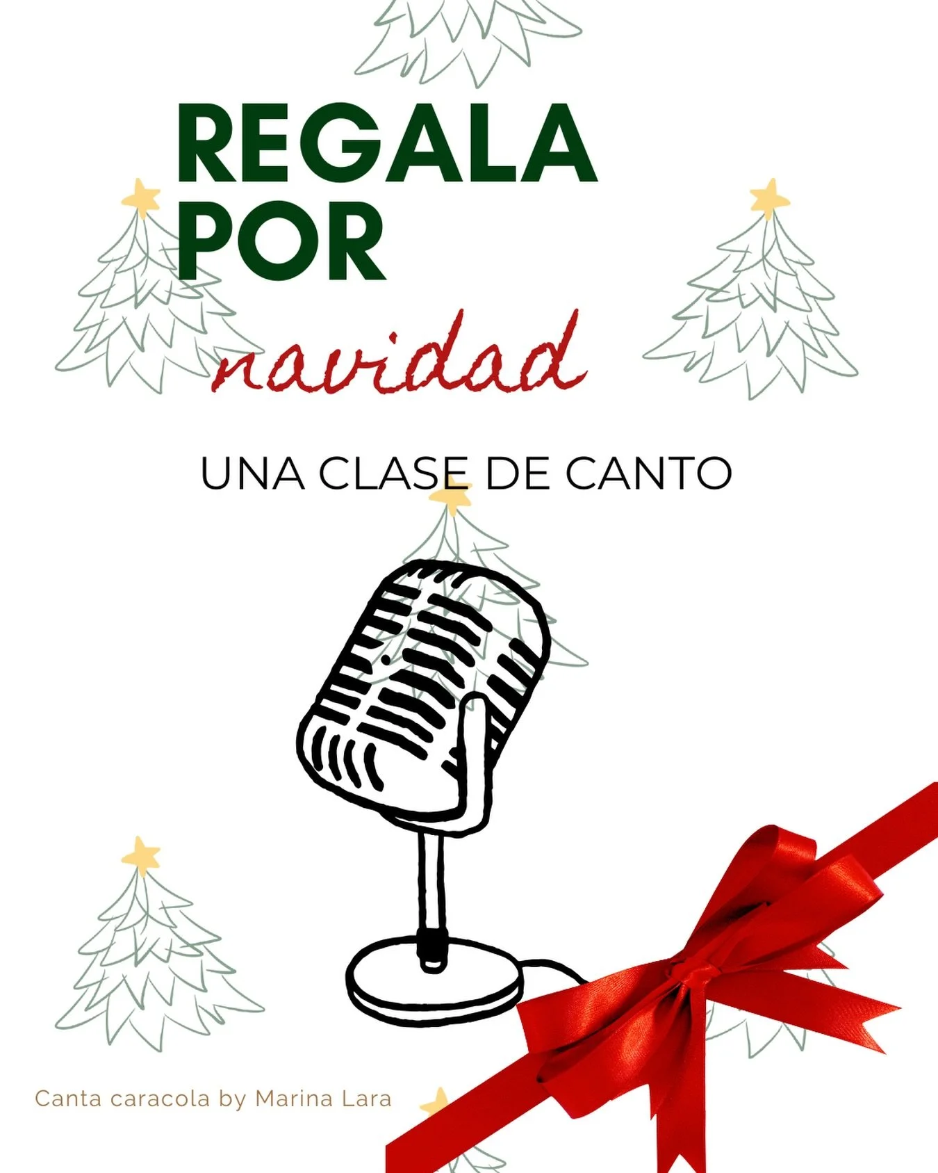 Est&aacute; navidad 🎄 Regala a tu persona especial la oportunidad de sorprenderse de s&iacute; misma!
O reg&aacute;latelo a ti 🙈
Regala la posibilidad de descubrir cu&aacute;n lejos puede llevarte la voz 🗣️

👉Sin necesidad de experiencia previa! 