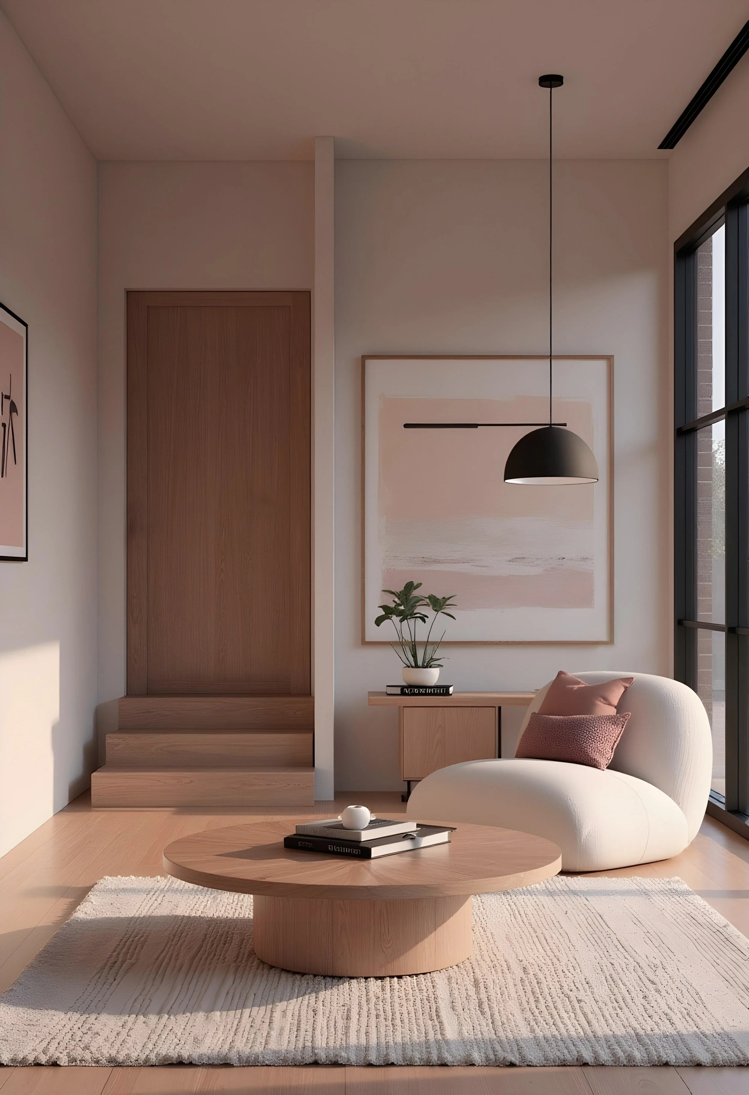 3d rendering interior design minimal concept