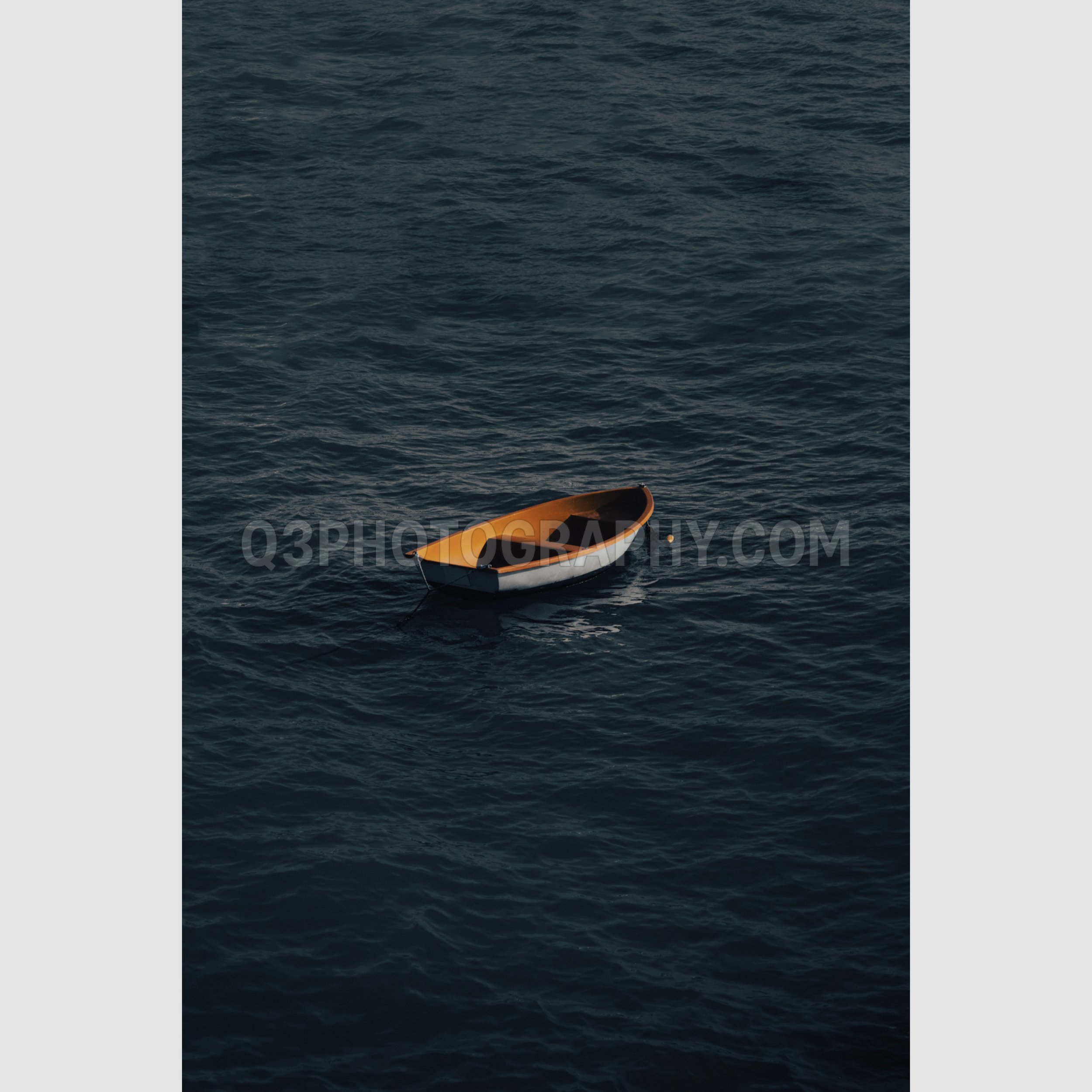 Lone Orange Boat Portrait - Cadíz, Spain