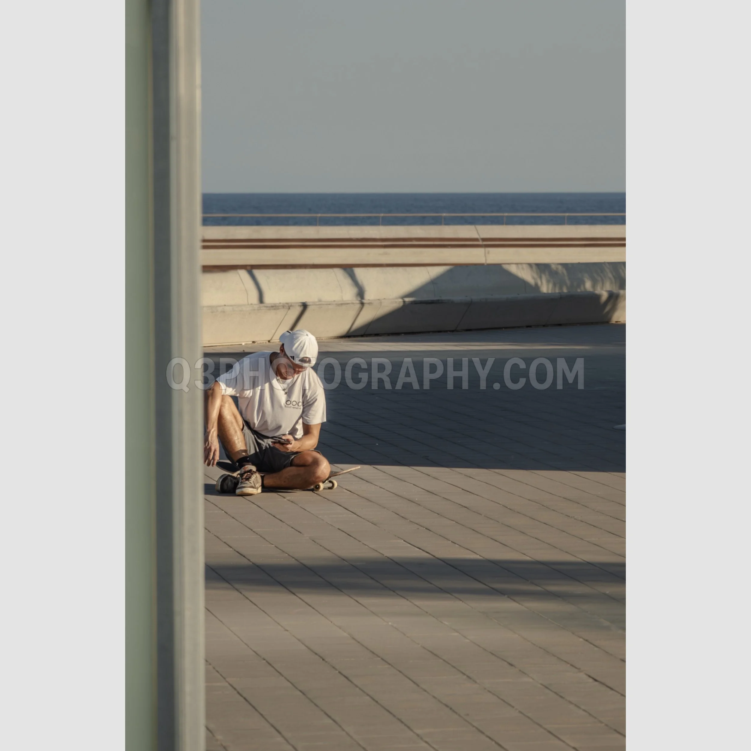 Paused Skateboarder - Barcelona, Spain
