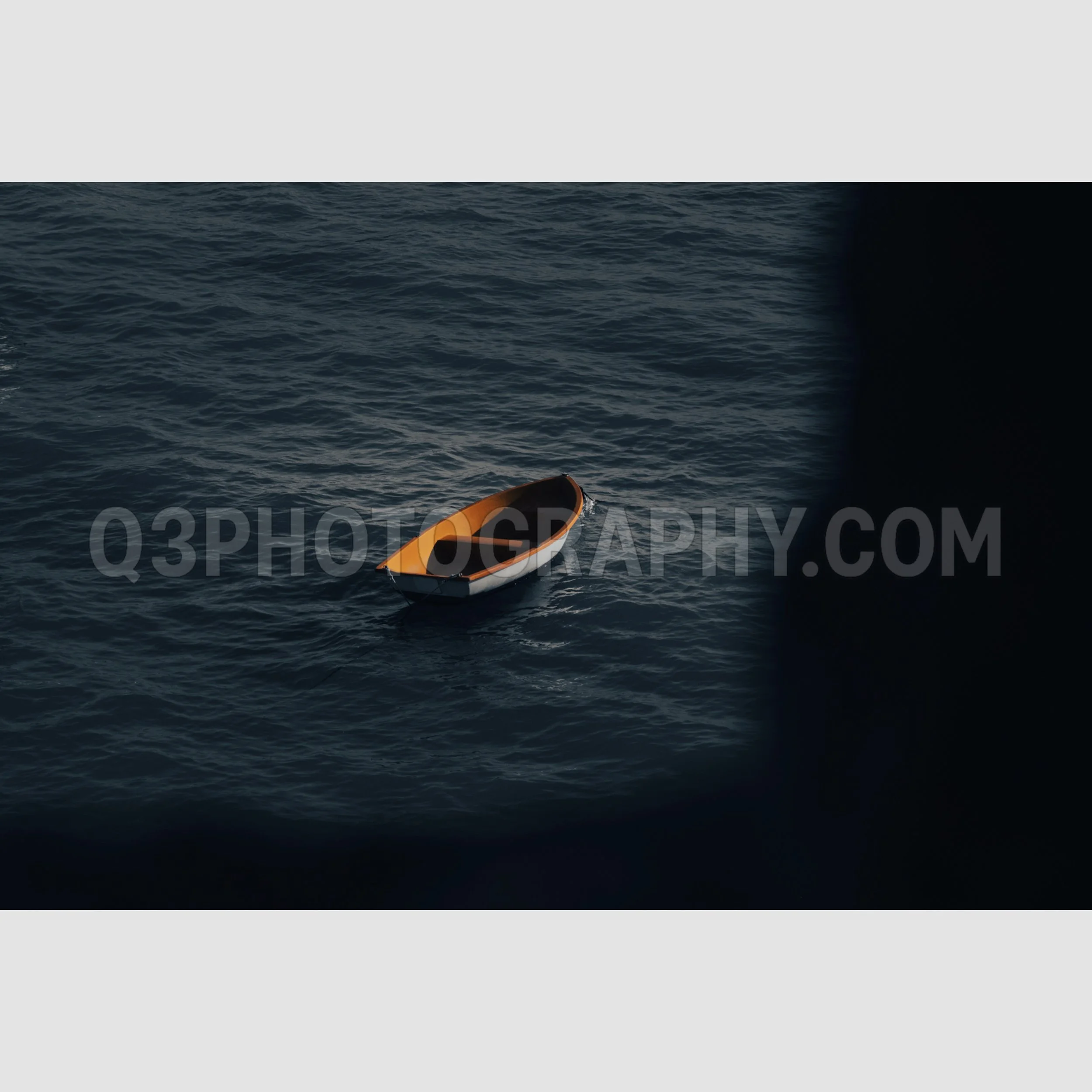 Lone Orange Boat Horizontal - Cadíz, Spain