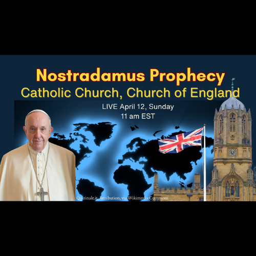 A look at the prophecies of Nostradamus from 2011 to 2062 concerning the Pope and the Catholic and Protestant Movements. Includes tarot card readings on the current status of their intentions, energy, and ascension progress.