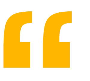 Yellow quotation marks on a black background.