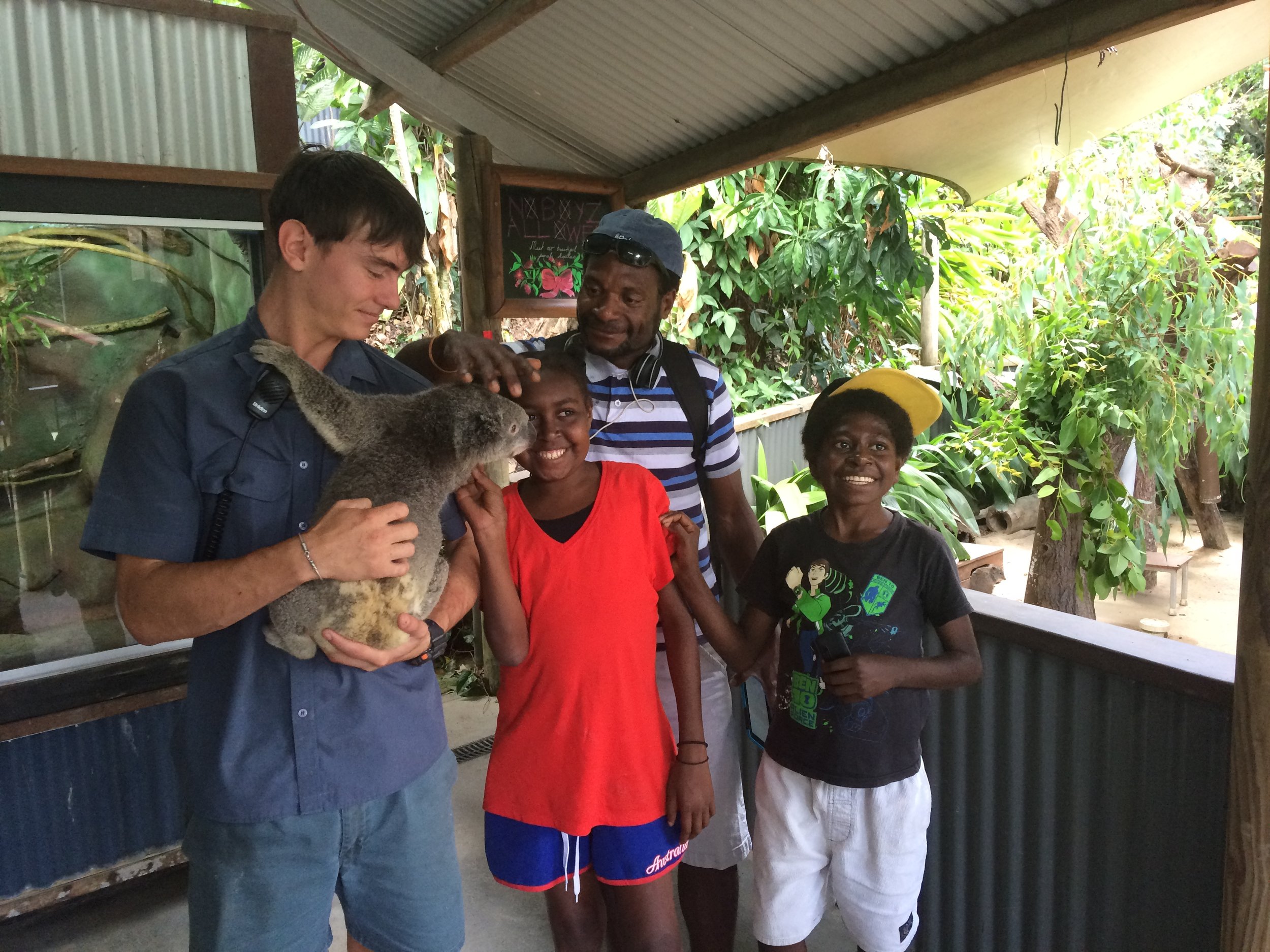 An outing to the Koala Gardens in Kuranda. These children were in Cairns for nearly 18 months for medical treatment.