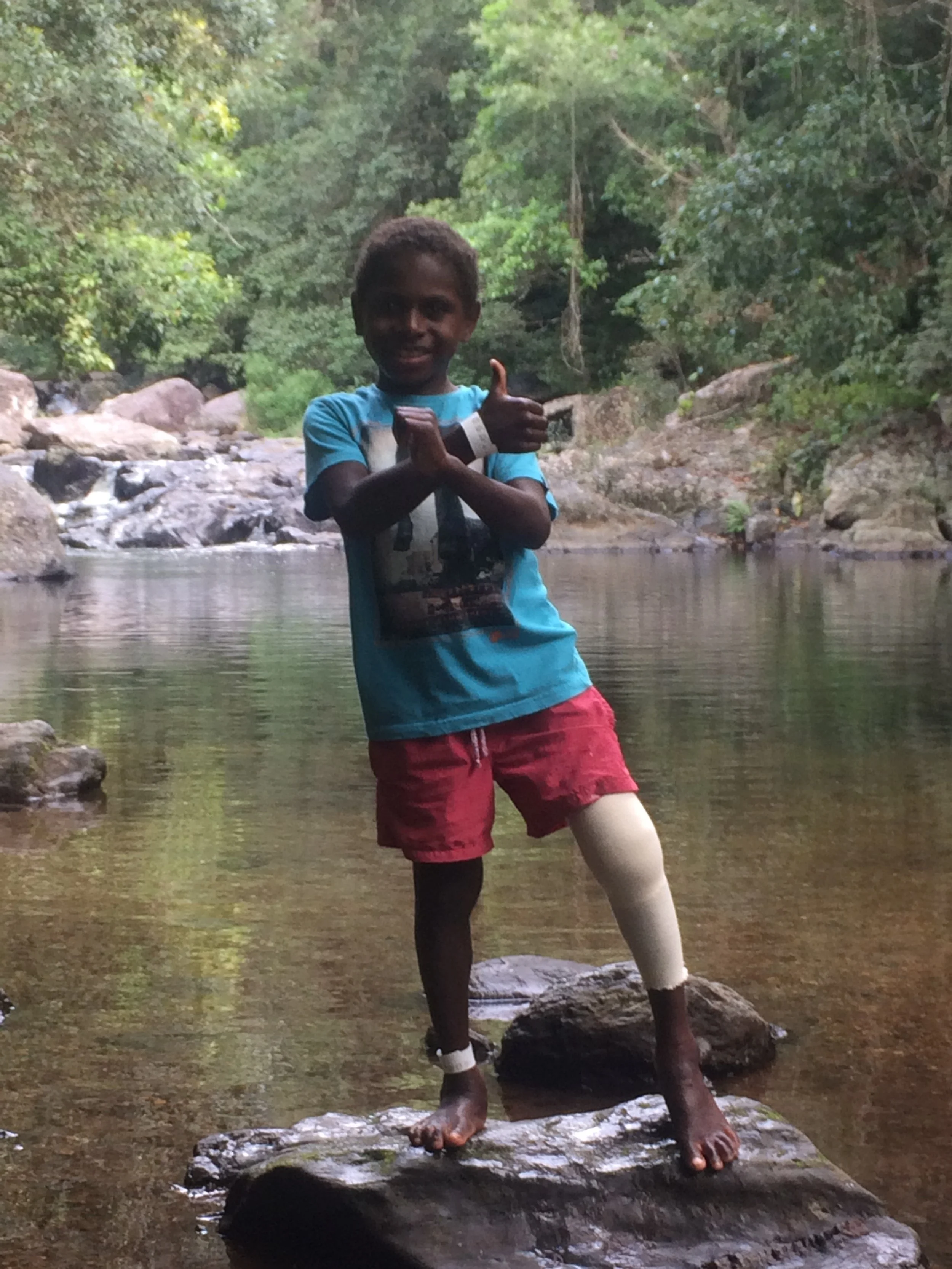 Spending some time at a local FNQ creek after  many weeks in hospital after surgery. 