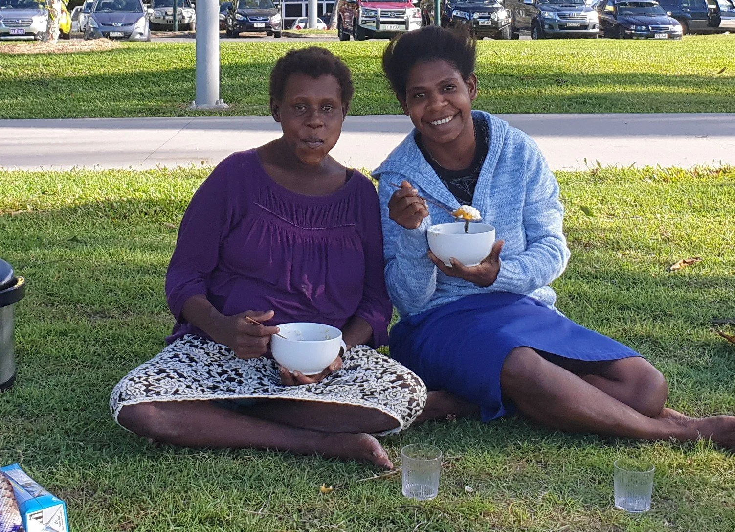 Twin mum and sister on esplanade.jpg