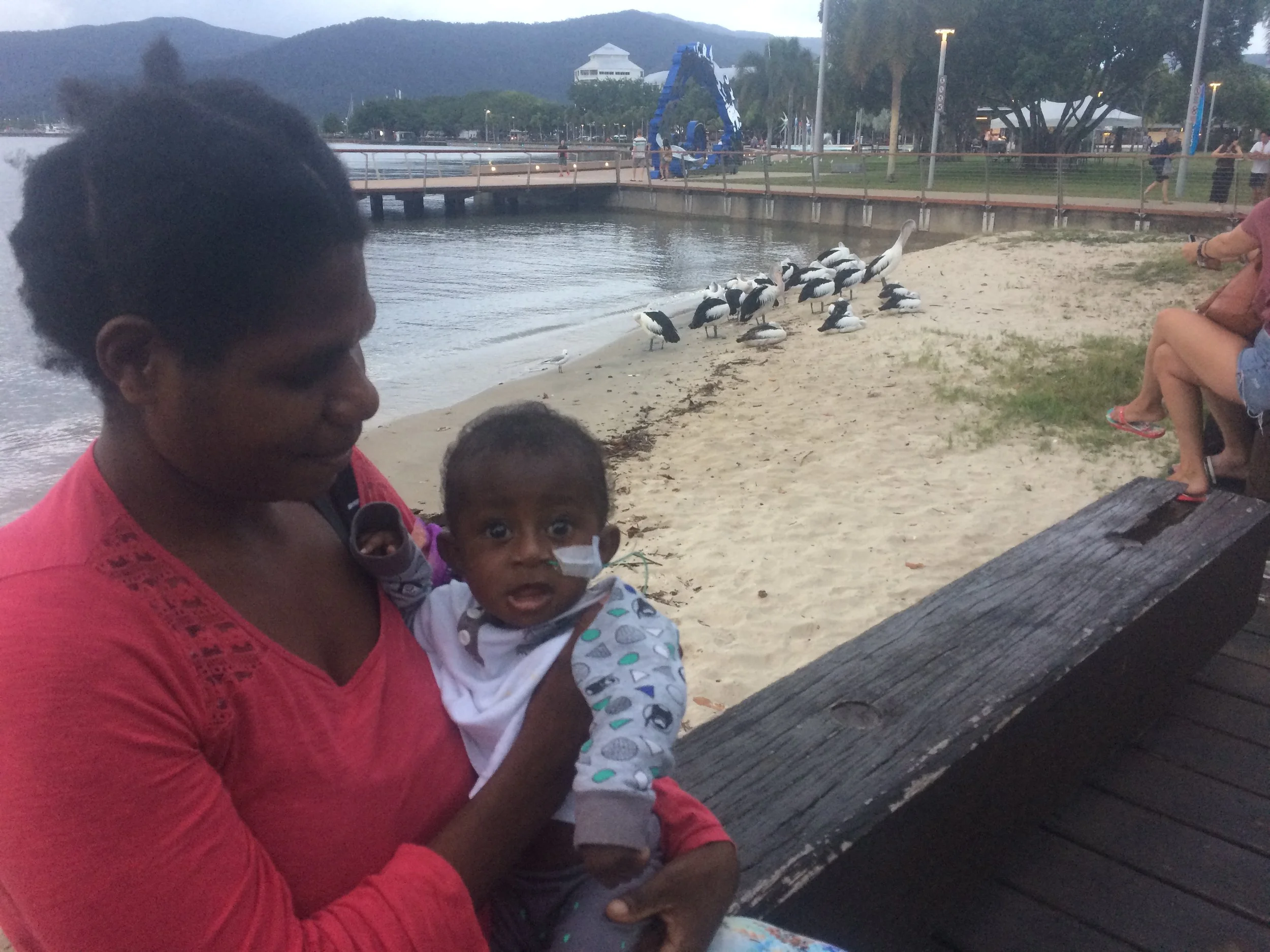 Spending some time enjoying some sunshine after weeks in the hospital. 