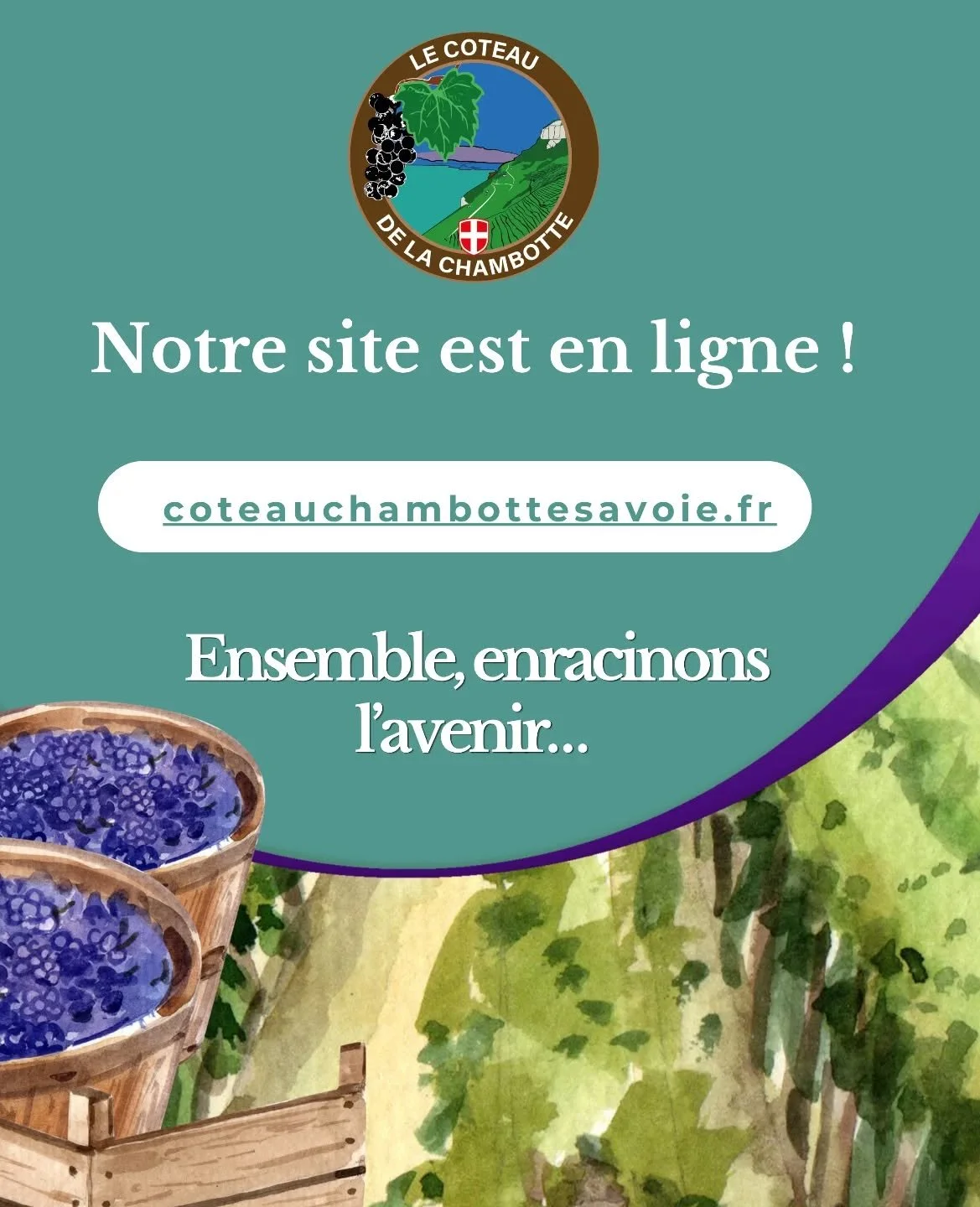 Toute l'&eacute;quipe de notre association Le Coteau de la Chambotte est tr&egrave;s heureuse de vous annoncer la naissance de notre site web ! 

Ensemble, oeuvrons pour la r&eacute;habilitation de ce Coteau savoyard embl&eacute;matique !

#coteaudel
