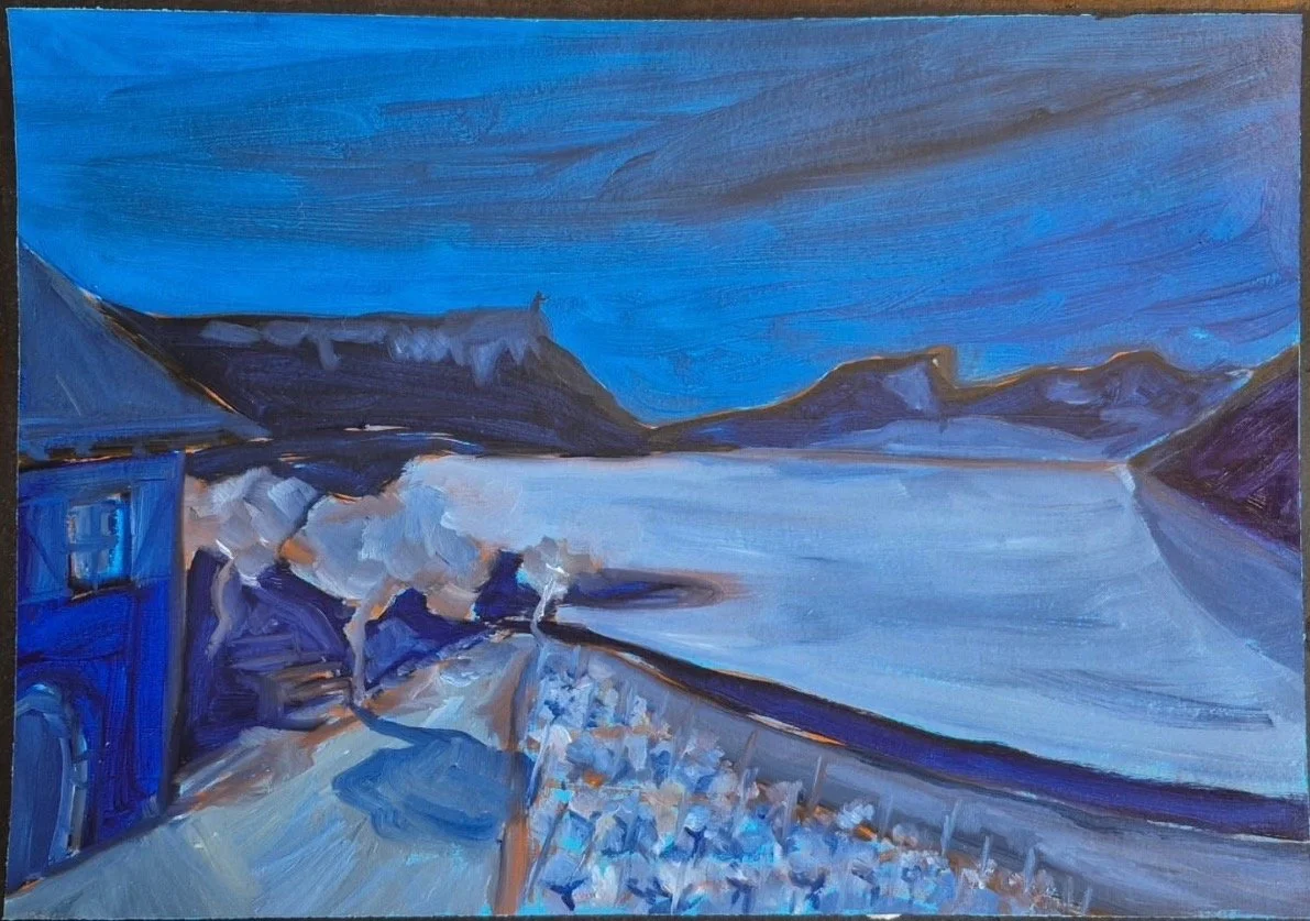 Peinture à l’huile réalisée par le peintre Anton, Le Coteau de la Chambotte, 2026.
