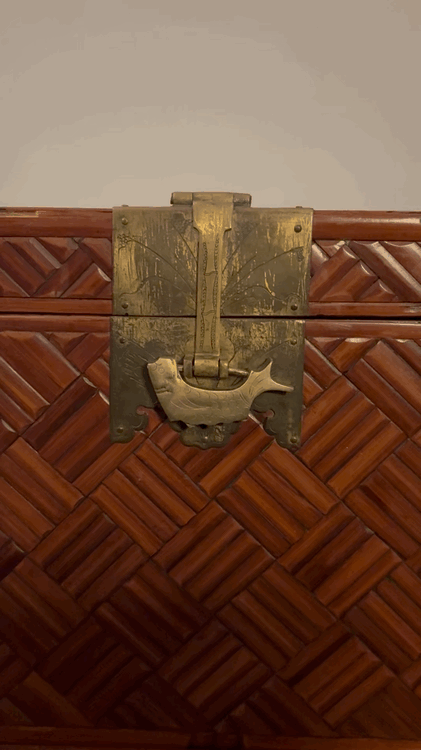 Anglo Chinese Bamboo / Brass Campaign Side Table Circa 1905