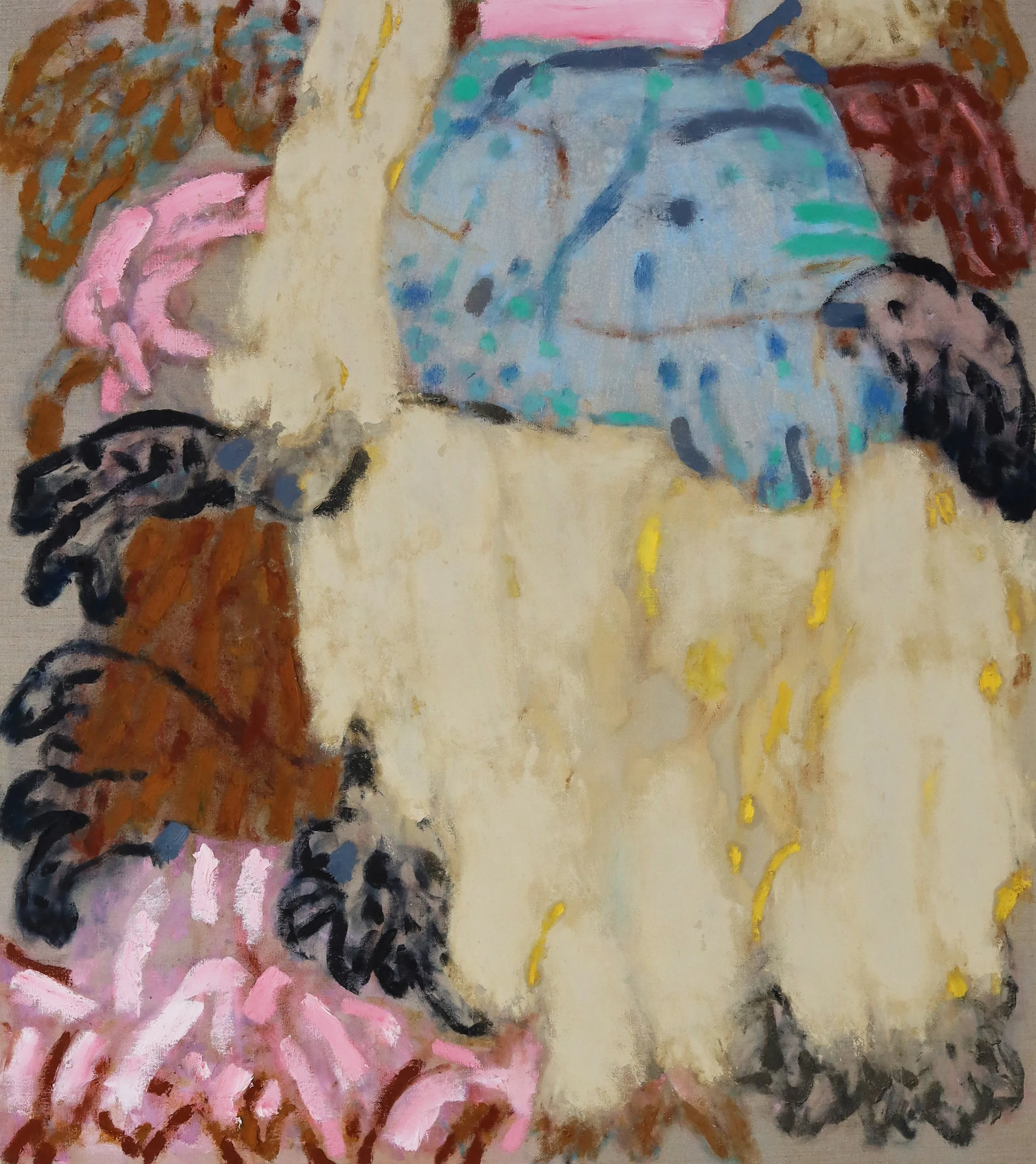 Rue du Precarious II, oil, acrylic and pigments on linen, 80cm x 90cm