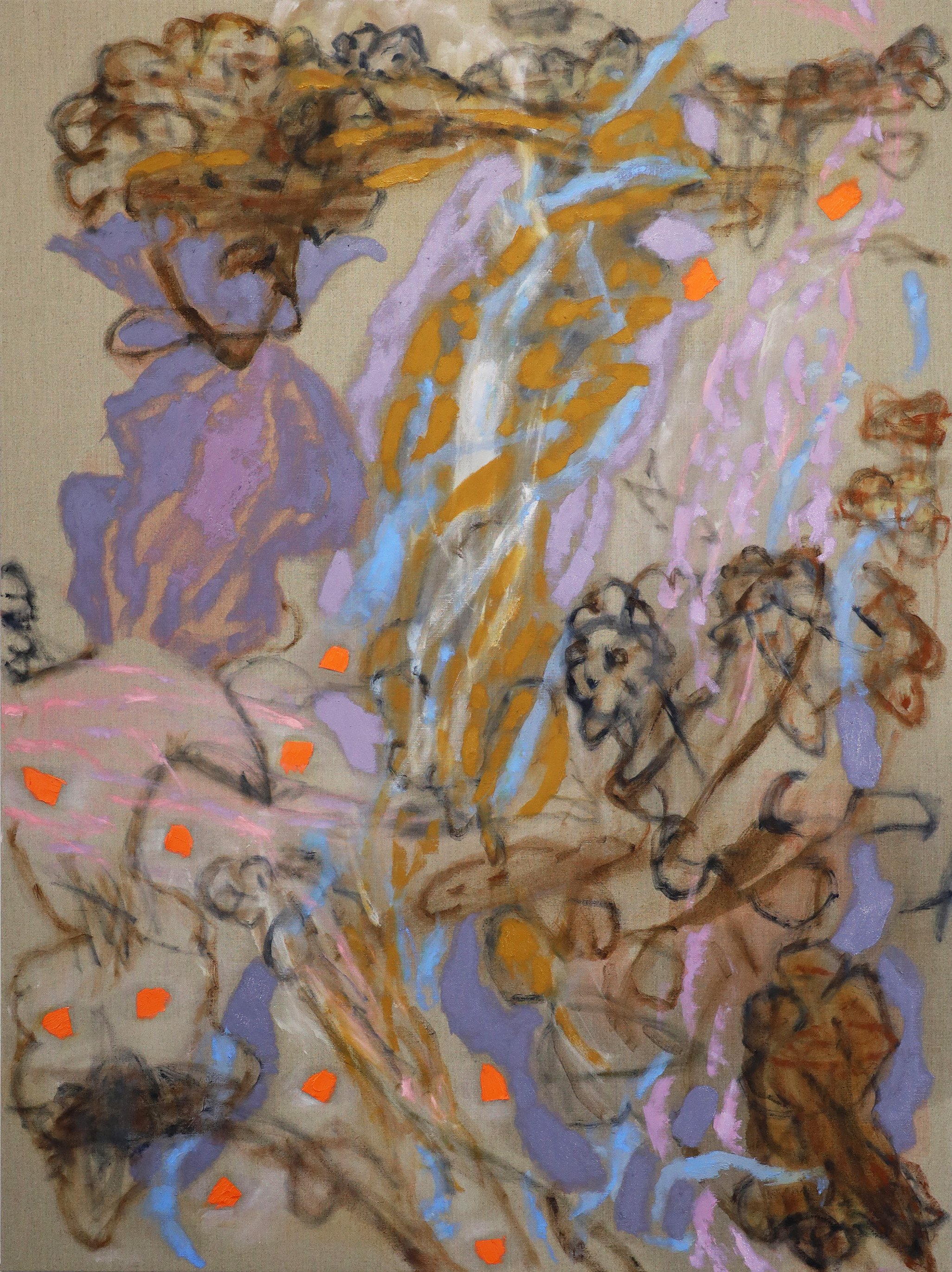 Work in progress: The Incalculable Midway, oil on linen, 90cm x 120cm (holding image)