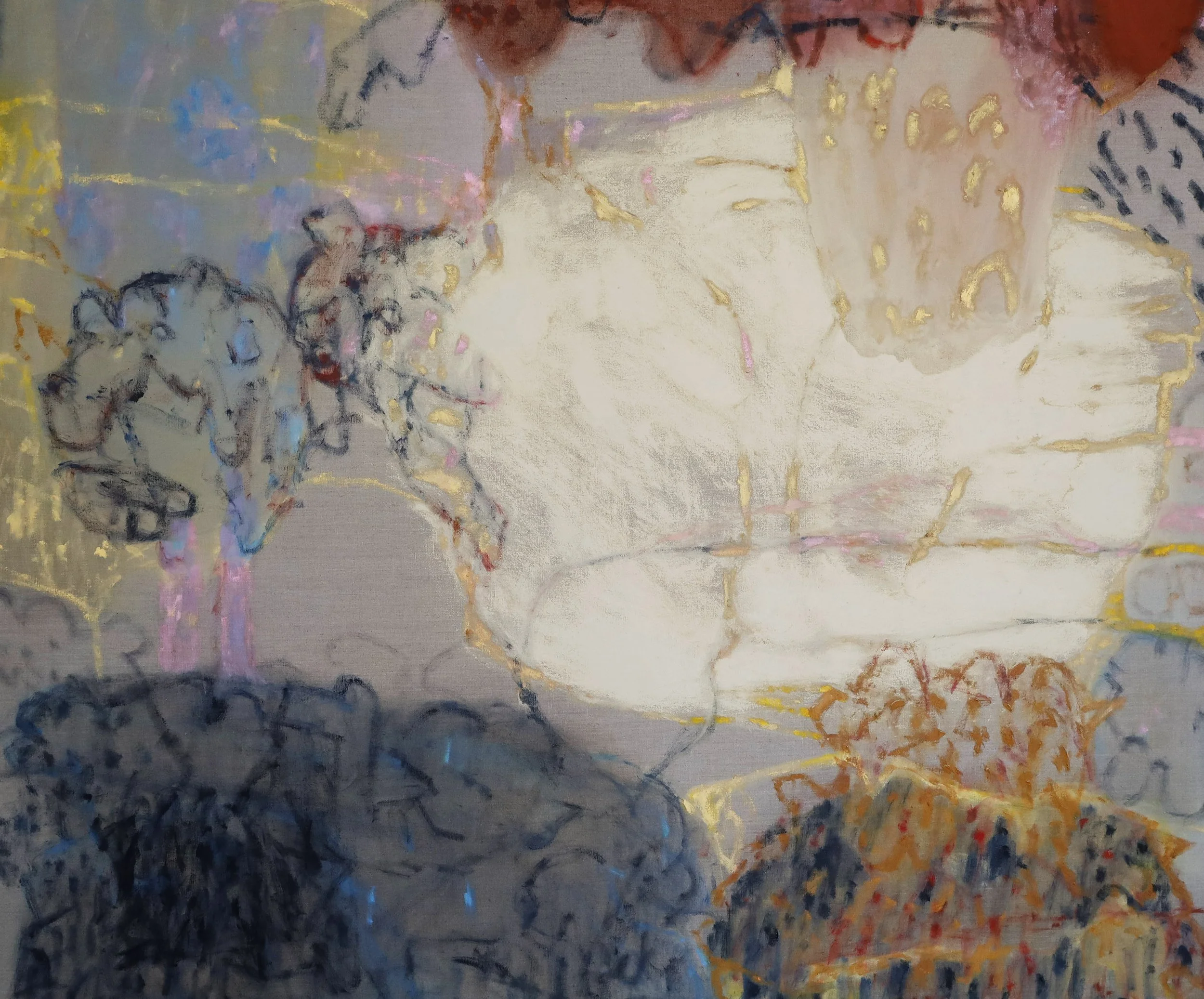 Detail of Padua V, oil, acrylic and pigments on linen, 130cm x 150cm