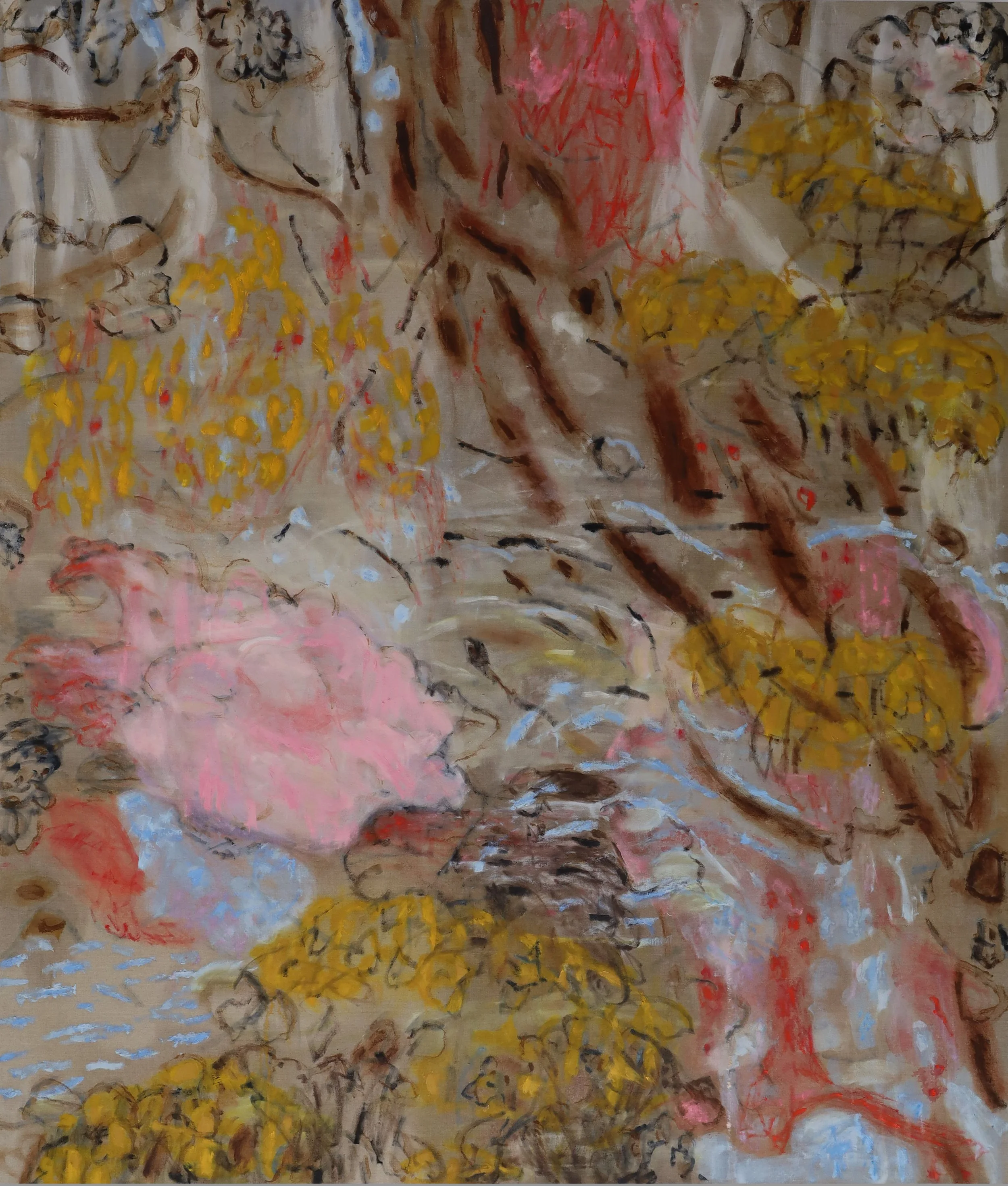 Memory and Distortion,  oil and acrylic on linen, 170cm x 220cm (holding image)