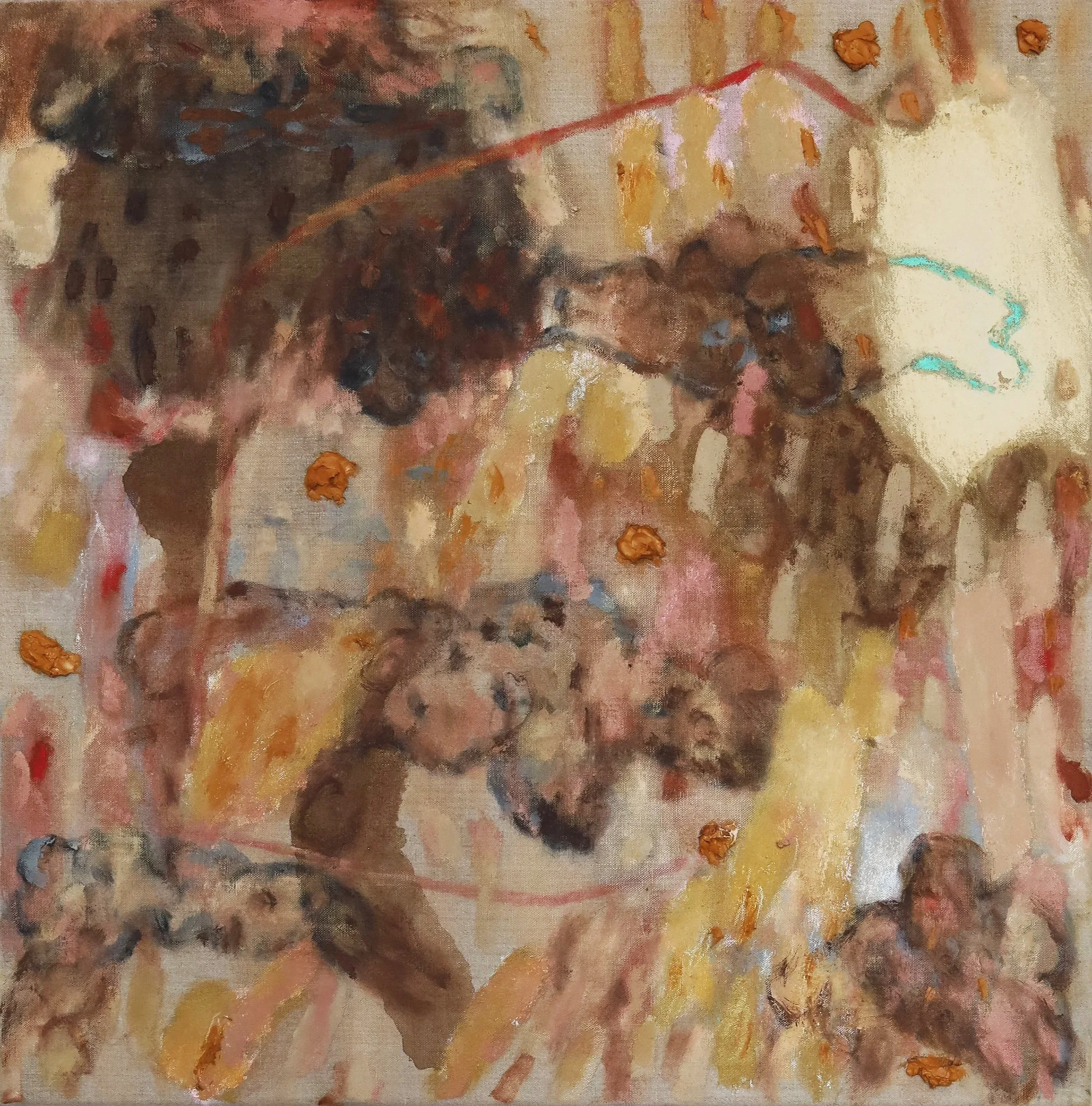 Trekcis No IV, oil, acrylic and pigments on linen, 60cm x 60cm