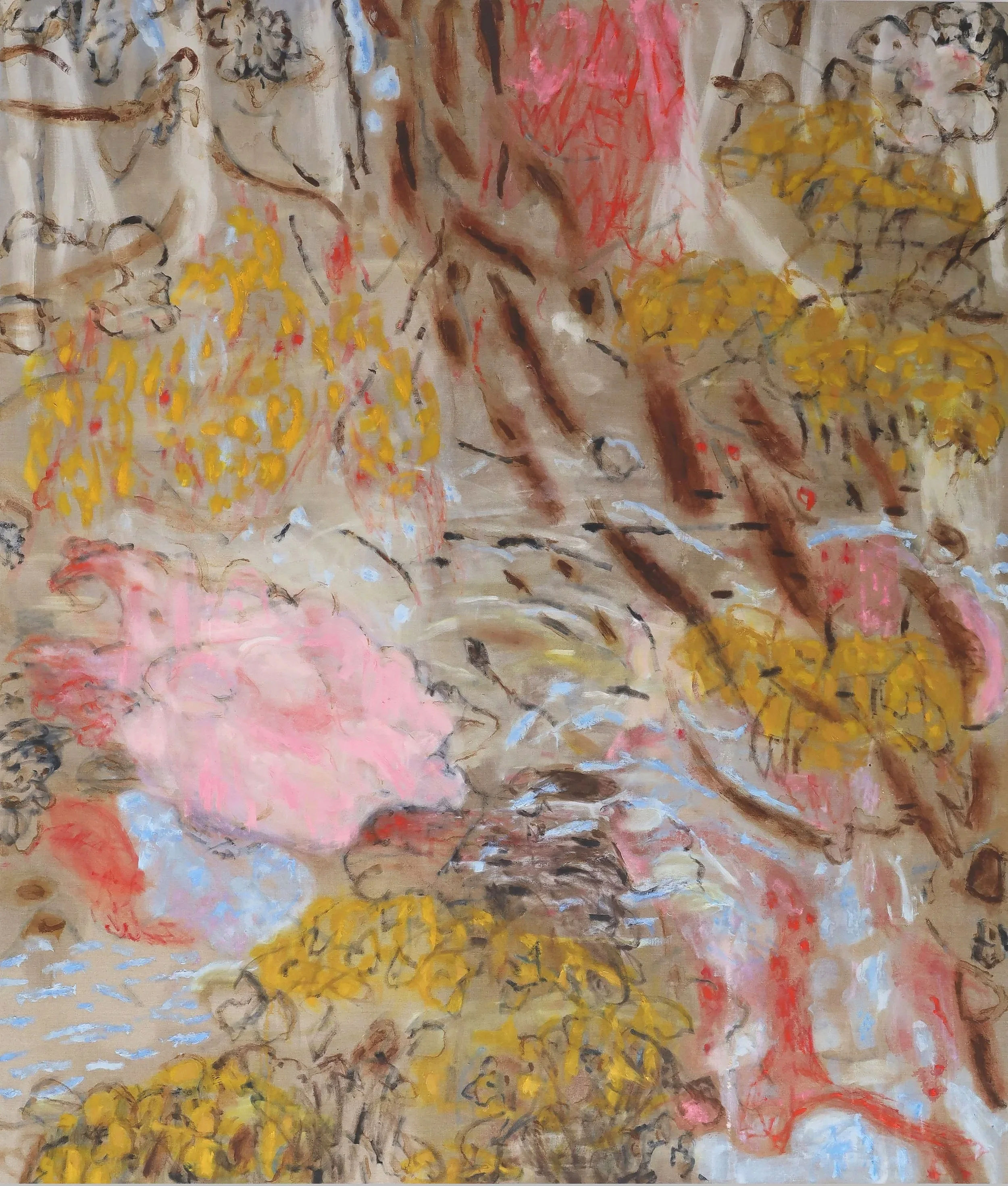 Memory and Distortion,  oil and acrylic on linen, 170cm x 220cm 