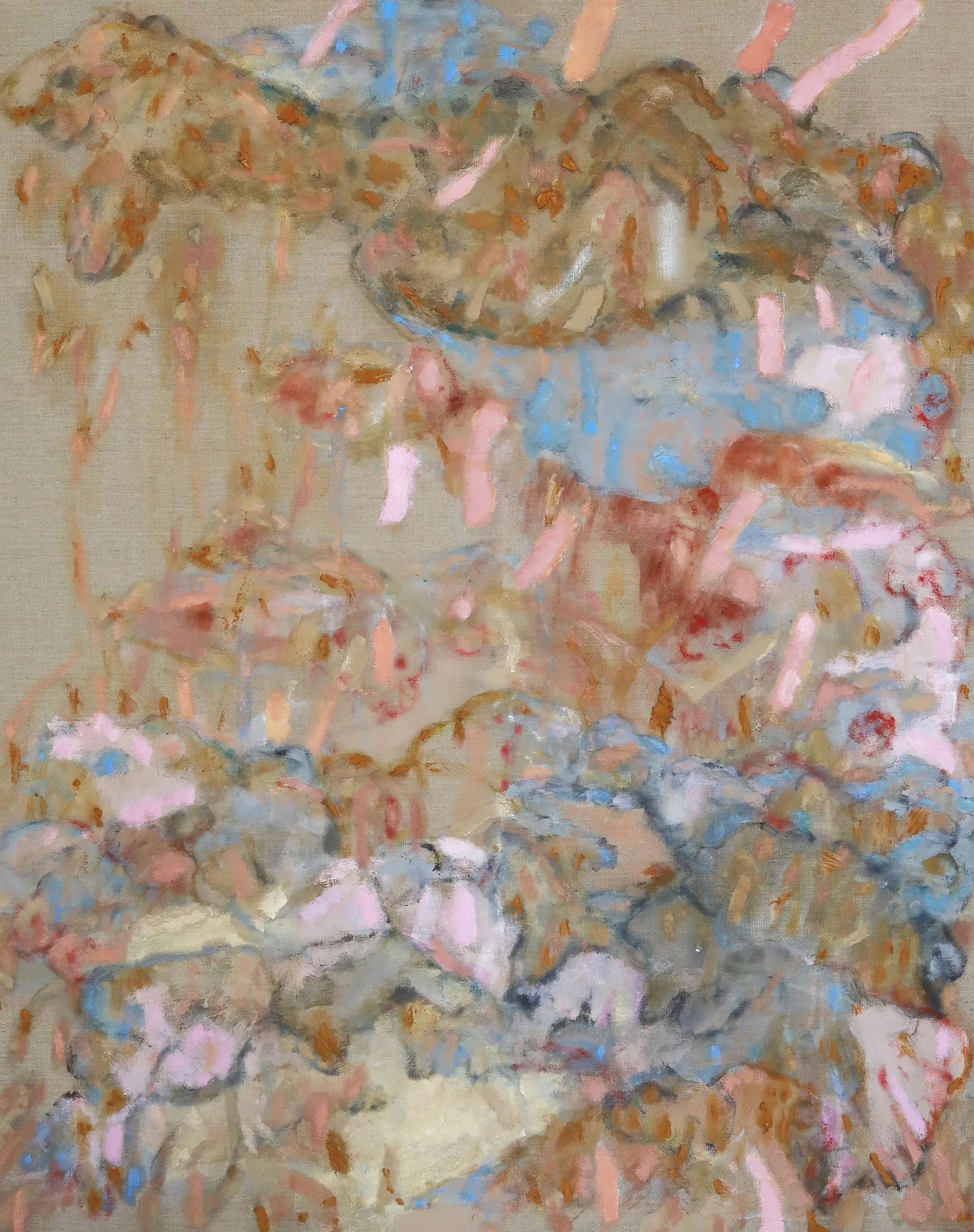 Trekcis No V, oil, acrylic and pigments on linen, diptych 80cm x 100cm