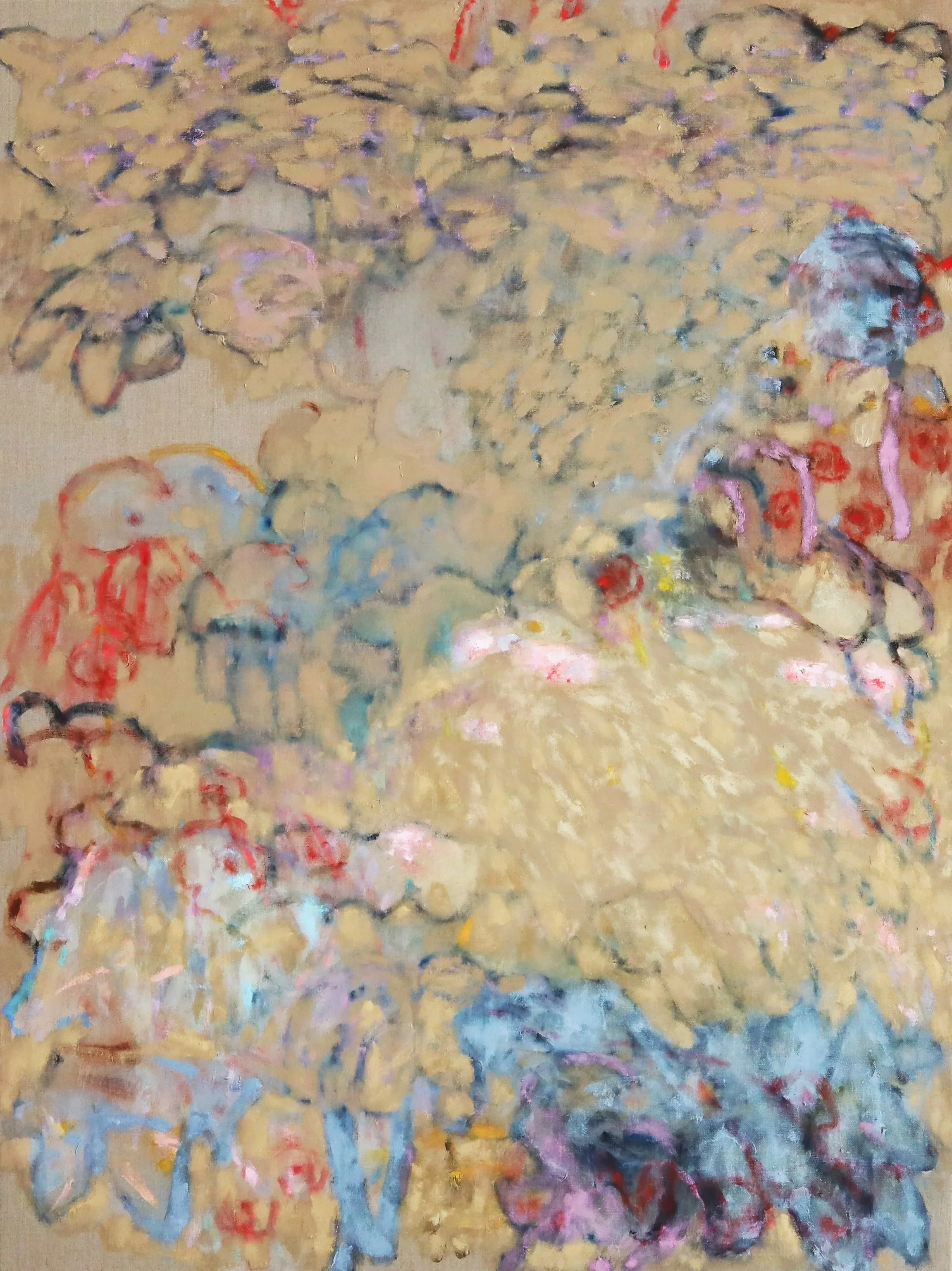Trekcis No II, oil, acrylic and pigments on linen, diptych 90cm x 120cm