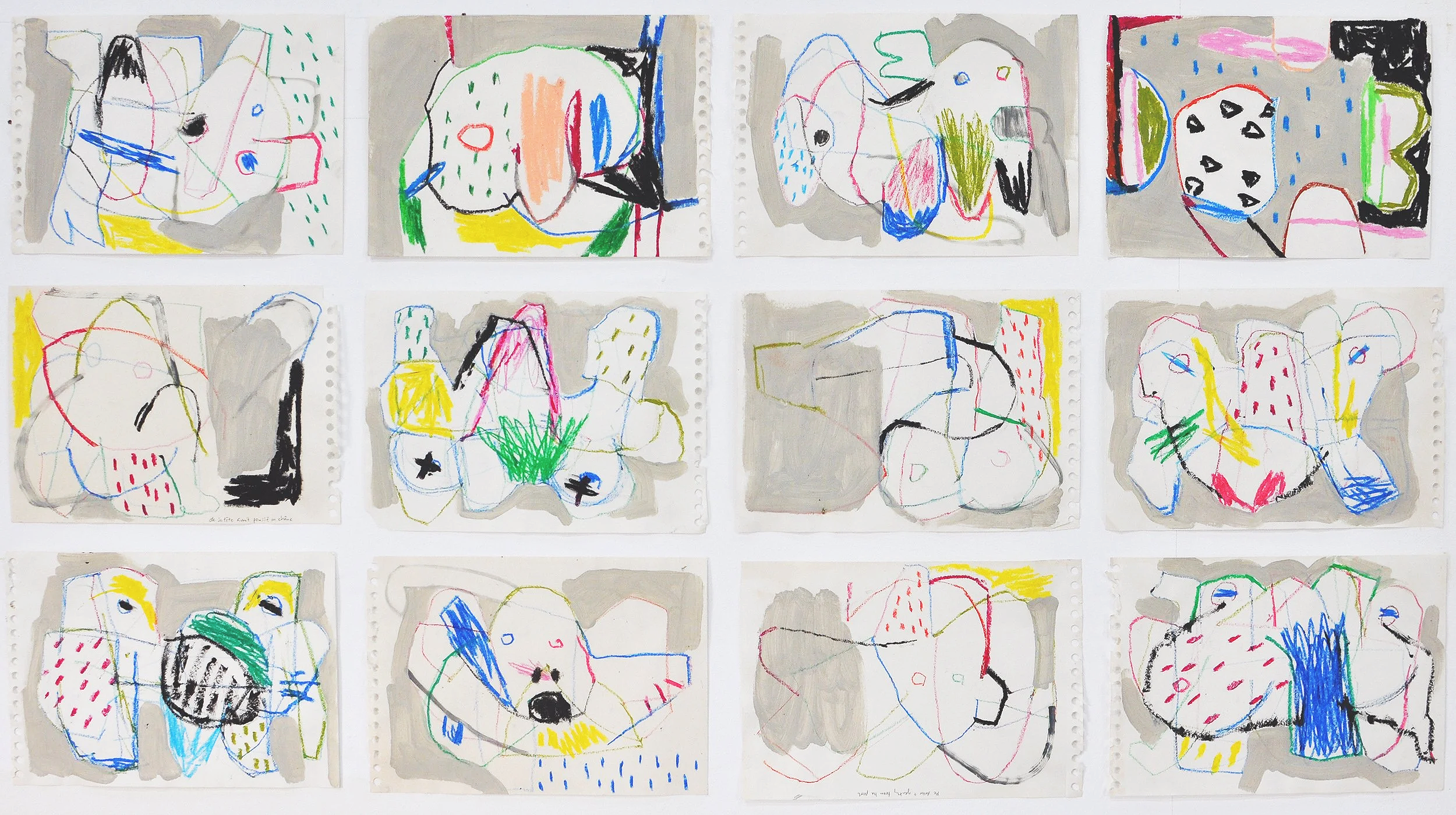 This is how it happened (studies), 30cm x 21cm, mixed media on paper