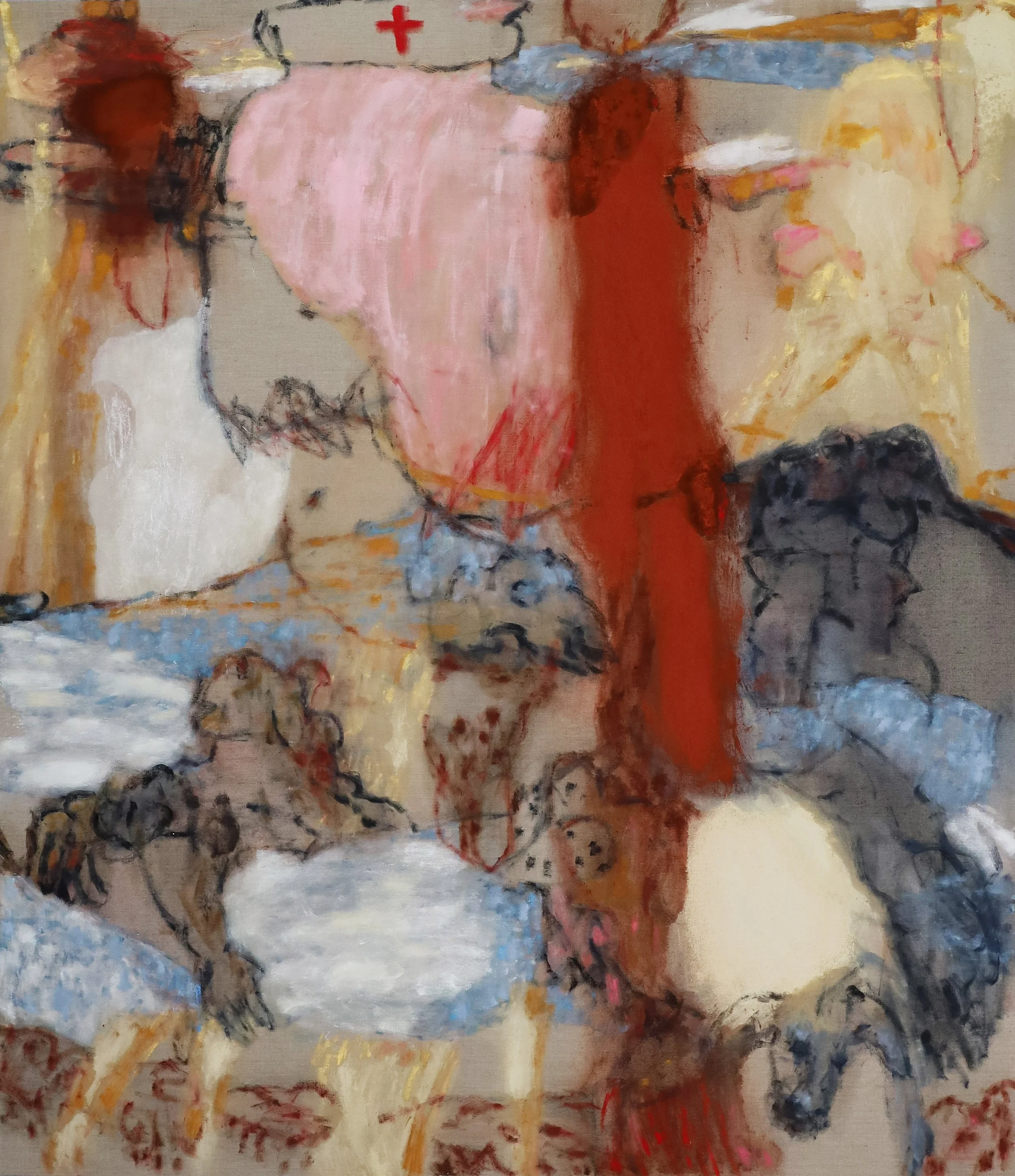 Padua I; oil, acrylic and pigments on linen, 130cm x 150cm