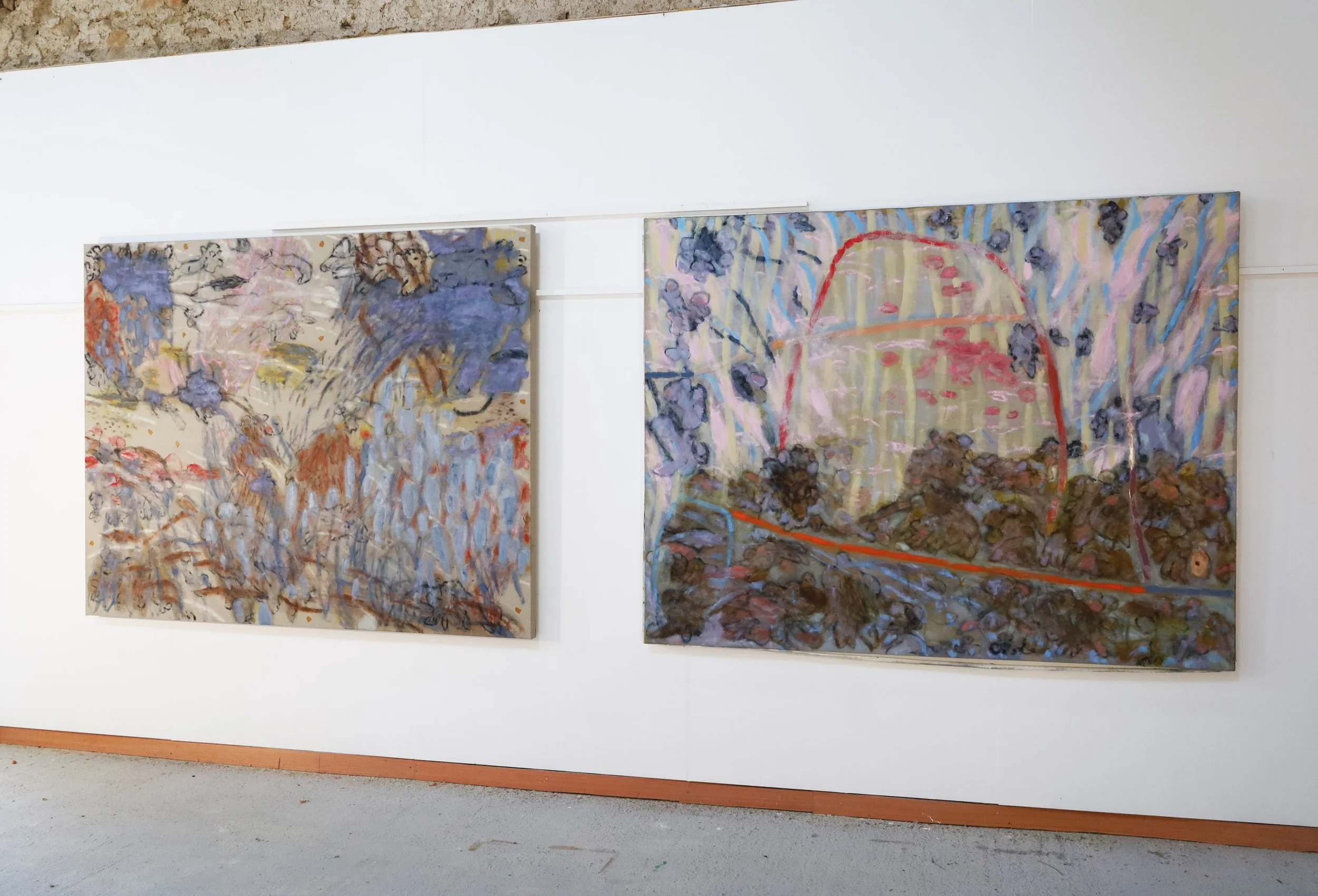 work in the studio (holding image)