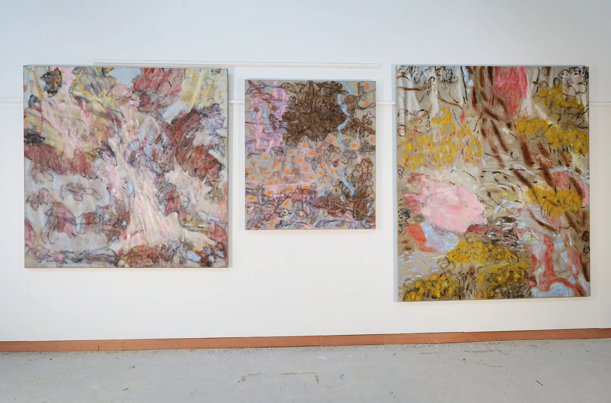 work in the studio (holding image)