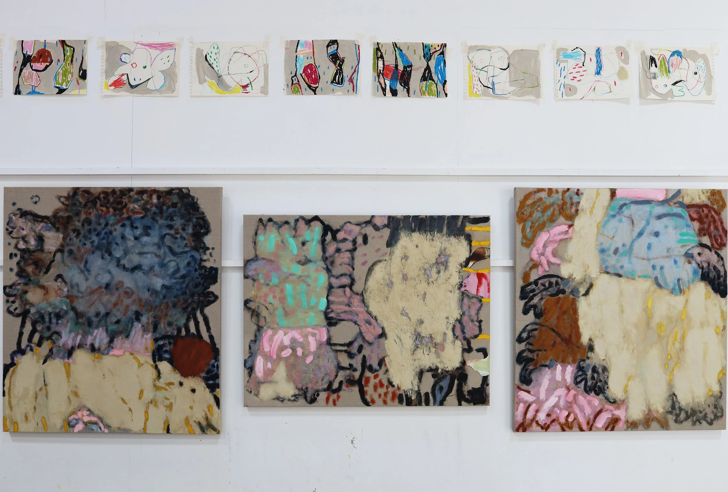 Rue du Precarious (studio), oil, acrylic and pigments on linen