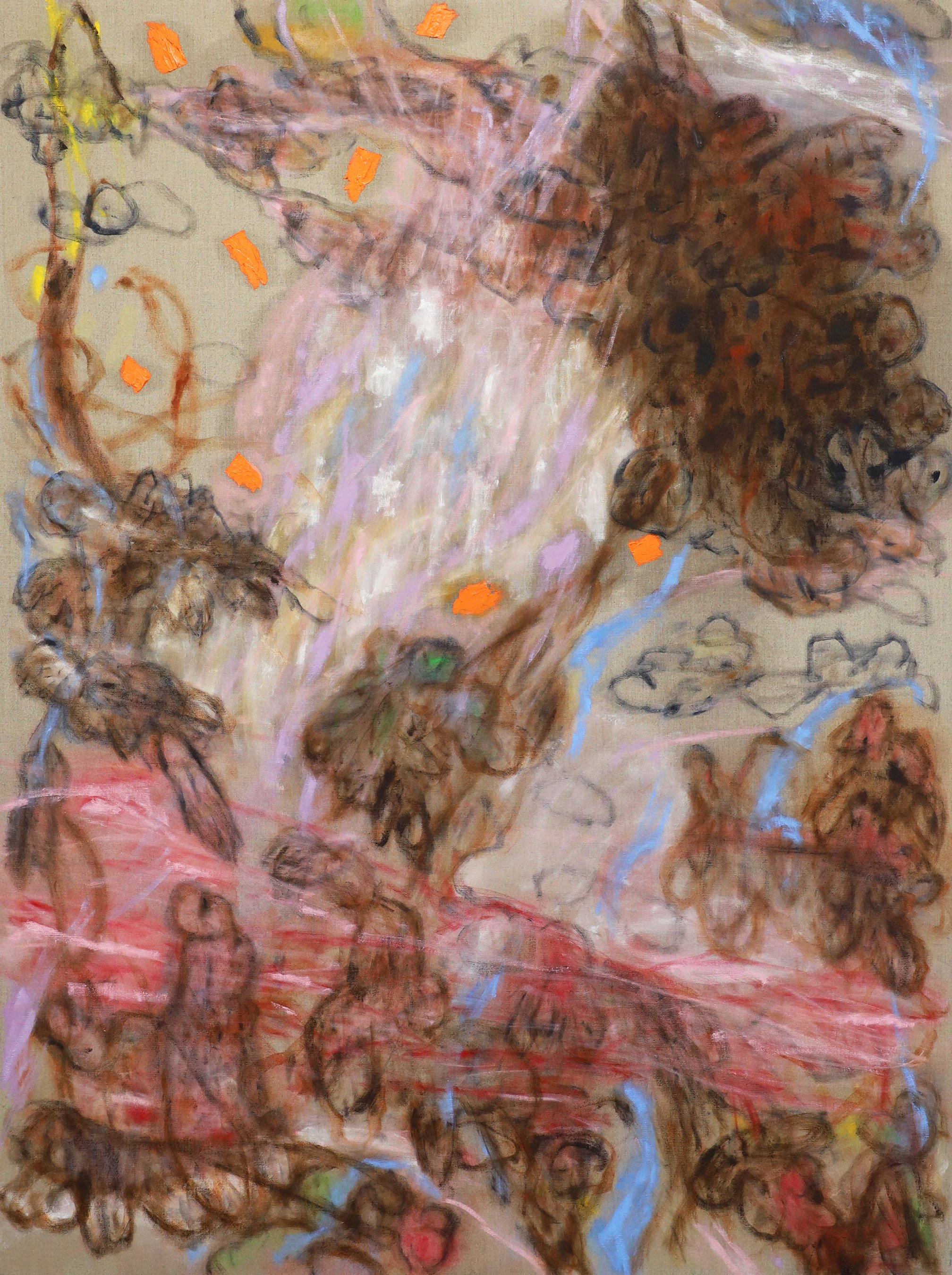 Work in progress. Awaiting, oil on linen, 90cm x 120cm (holding image)