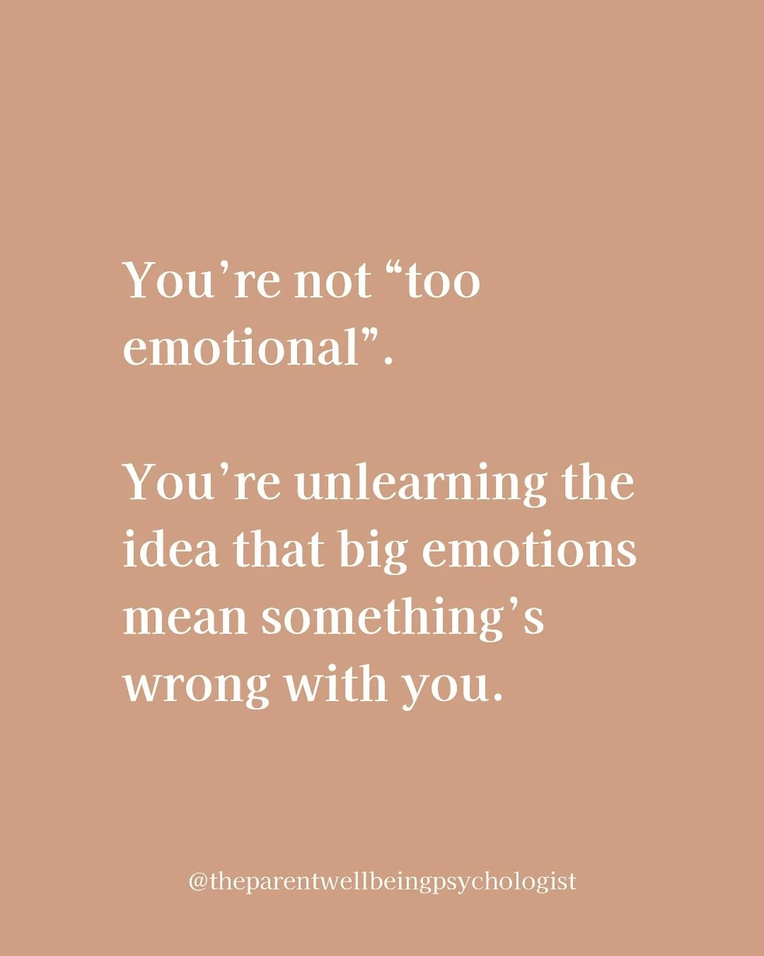 We learn how to make sense of our emotions in our early relationships. If those caring for you as a child found it difficult to tolerate big emotions, perhaps (intentionally or unintentionally) invalidated them, or just didn&rsquo;t have the tools to