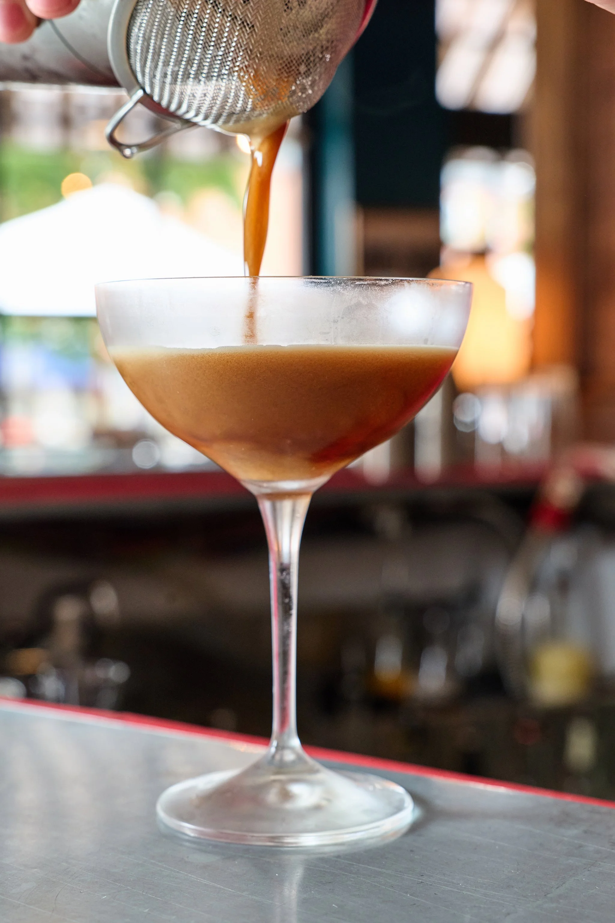 Espresso martini cocktail with rich coffee flavor and vodka at LaRosa's Italian Newburyport