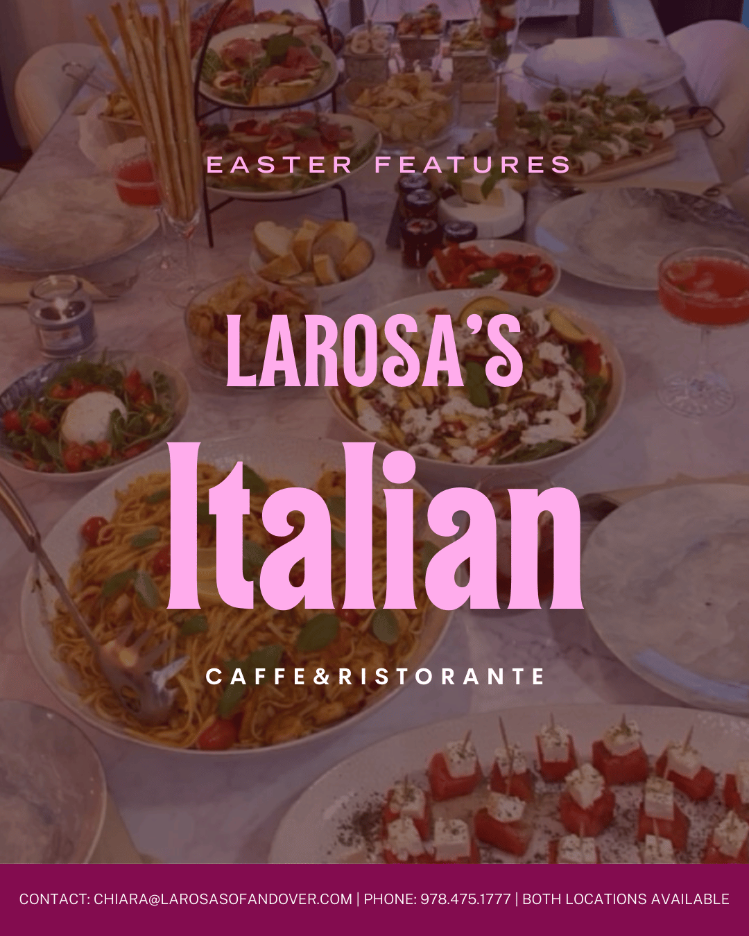 Sunday Easter Catering by LaRosa's Italian food in Andover and Newburyport