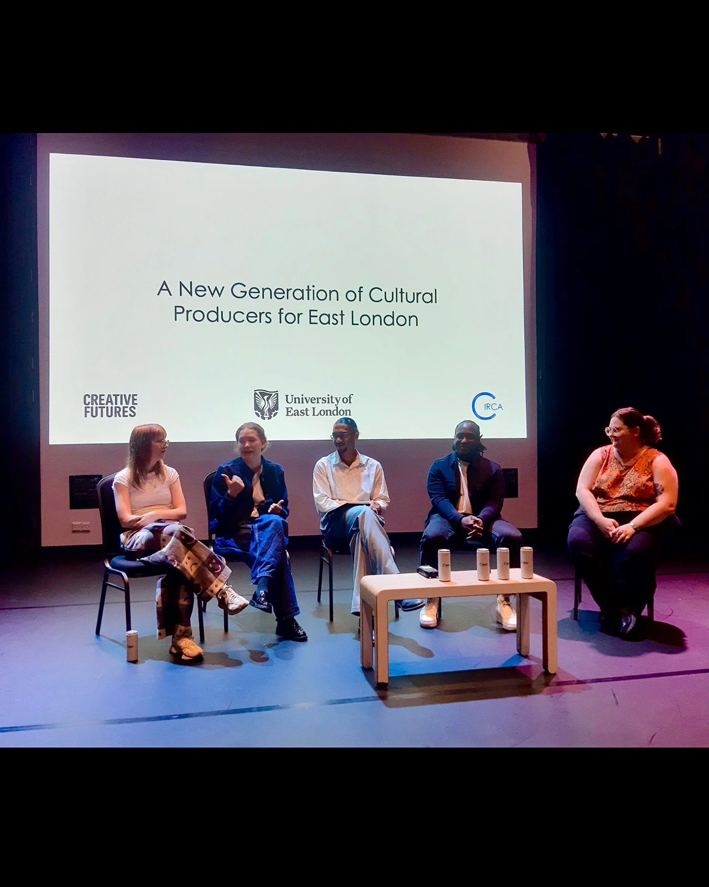 Cultural Producers at UEL&rsquo;s Creative Industries Festival

Last week, some of our alumni Cultural Producers &ndash; Carlton Fontaine-Nowell, Annija Raibekaze, Sam Ikhuoria, and Emily Cornuaud - took to the stage at this year&rsquo;s Creative Ind