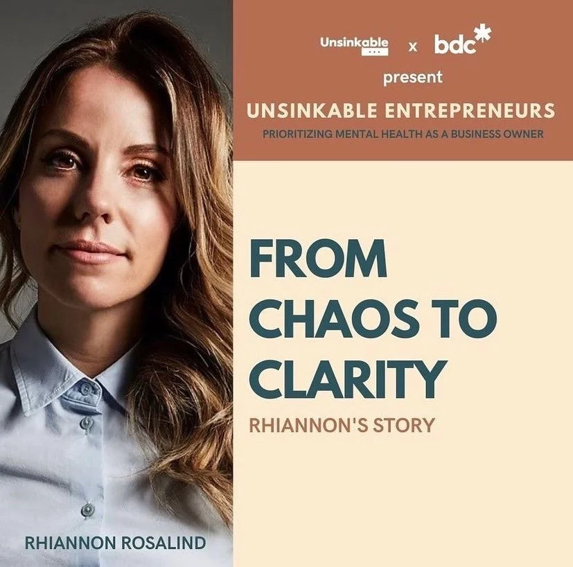&ldquo;For most people, I assume it would be hard to pinpoint the exact moment their life fell apart. For me, it&rsquo;s not hard at all. I know the exact moment, the exact time, the exact place.&rdquo; Meet Rhiannon, the first #UnsinkableEntrepreneu