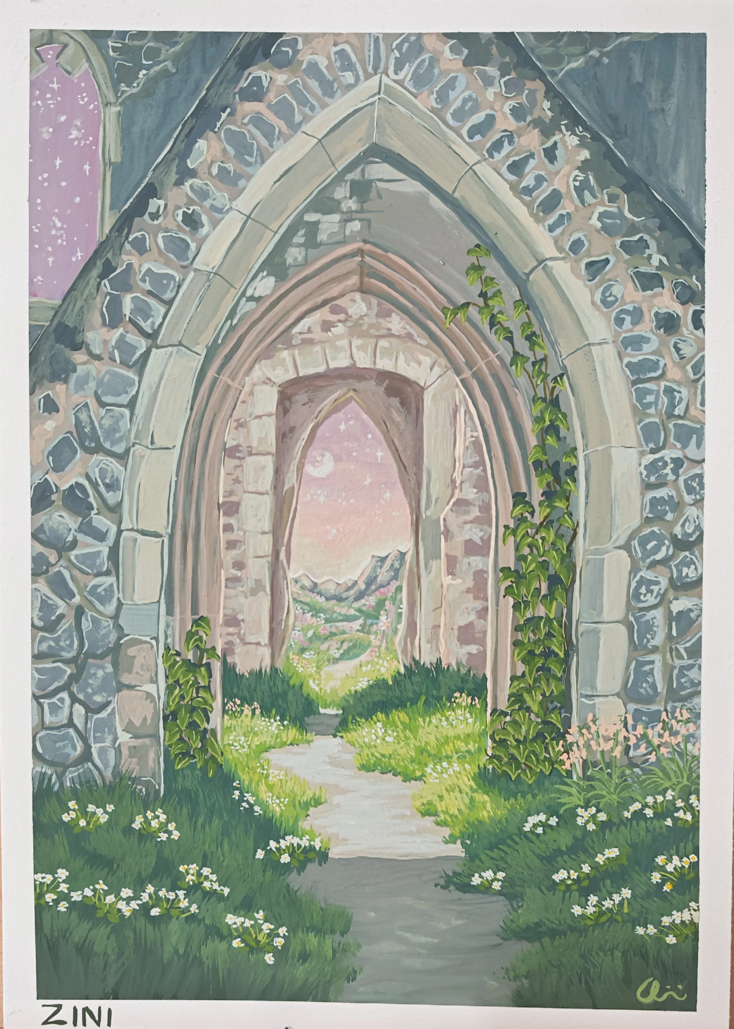 'Alresford Church'
Gouche on A4 Mixed Media Board
2026