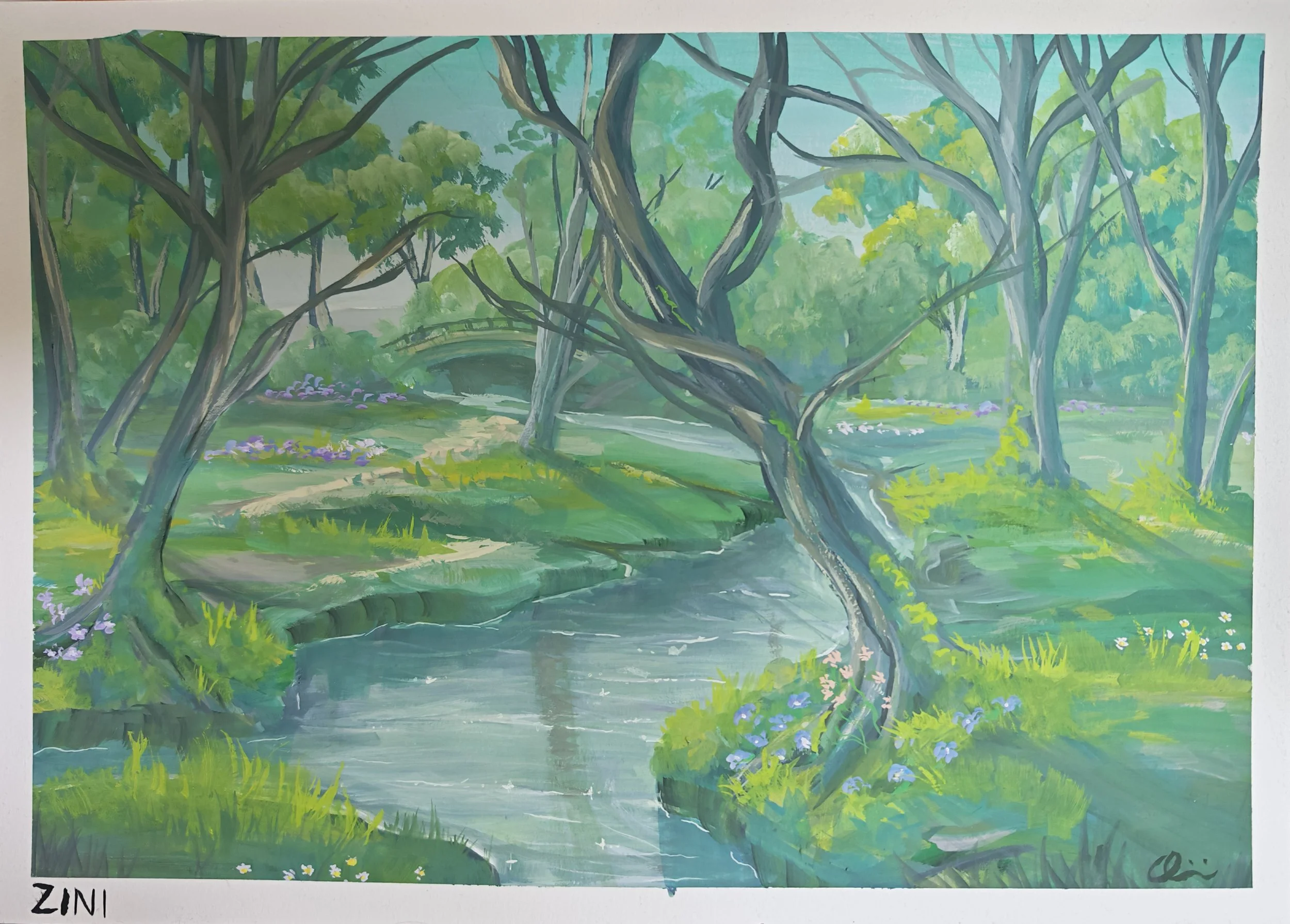 'The New Forest'
Gouche on A4 Mixed Media Board
2026