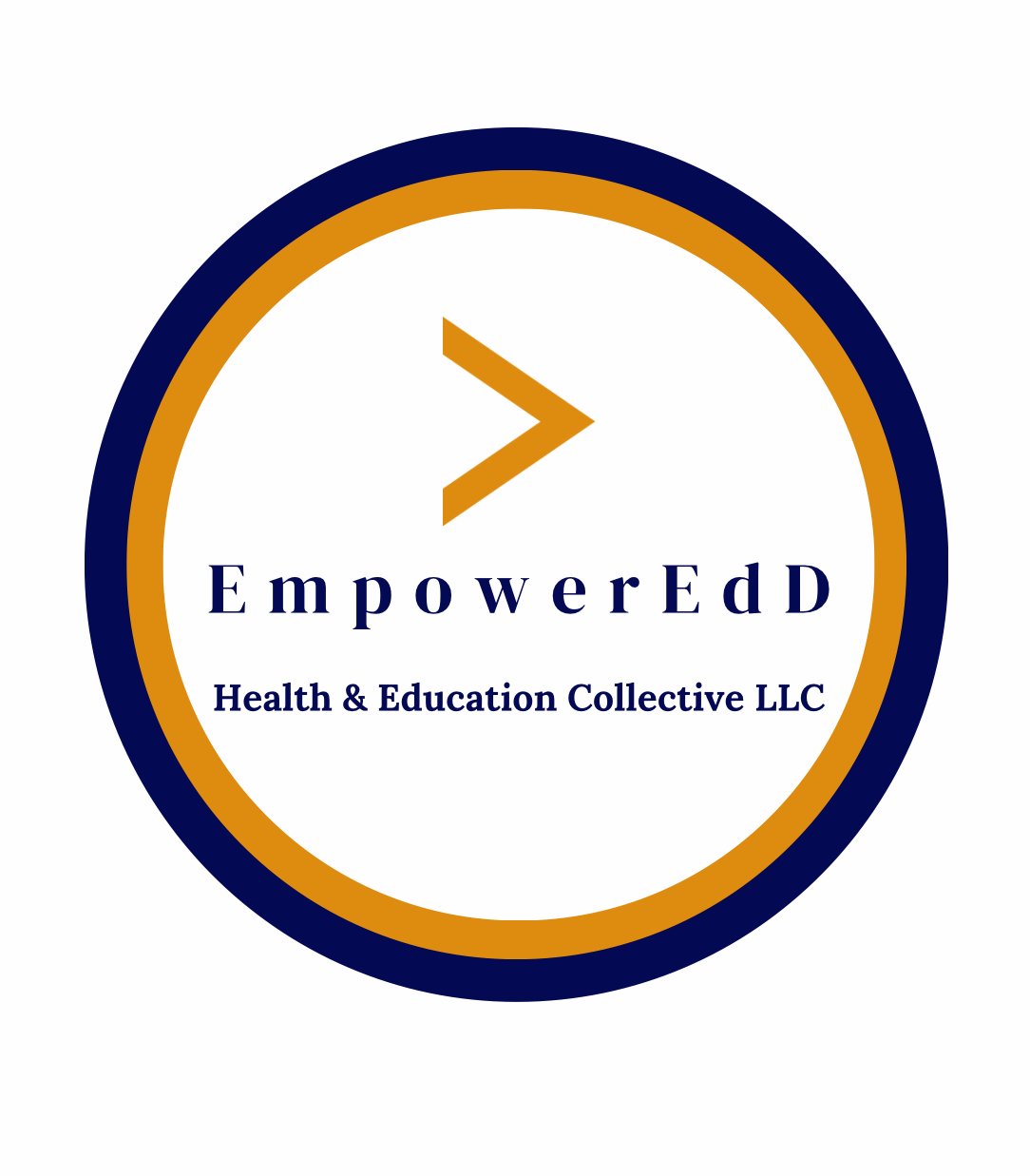 Logo for EmpowerEd Health & Education Collective LLC featuring a clock with an arrow and the company name.