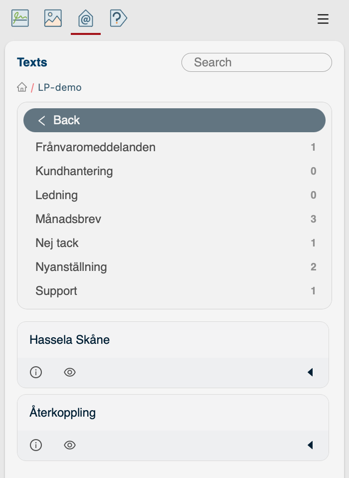 Textbiblioteket i Outlook