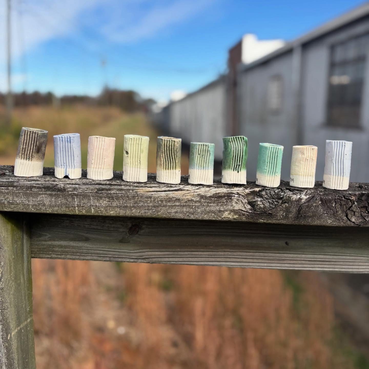 Matte. Glossy. Runny. Thin. Breaking. Smooth. 
Still out here tinkering with glaze colors and honestly&hellip; does this process ever end? (Maybe it&rsquo;s not supposed to 😅)
But hey - I think a couple finalists might&rsquo;ve emerged from this rou