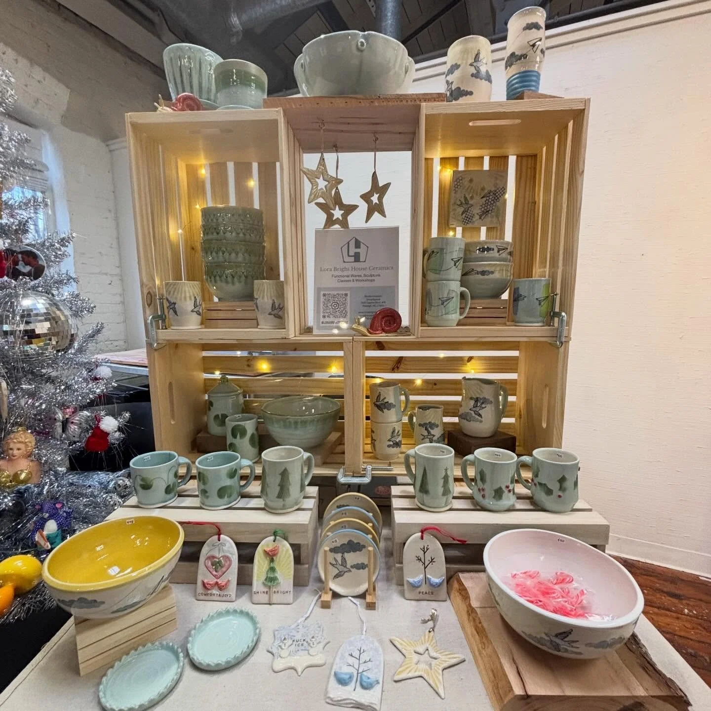 Come see me today 11am-4pm for the Holiday Mini Mall at @artspacenc ! Churros, hot cocoa, art exhibits, music&hellip; and pots: All the best things of the season. Don&rsquo;t miss it!