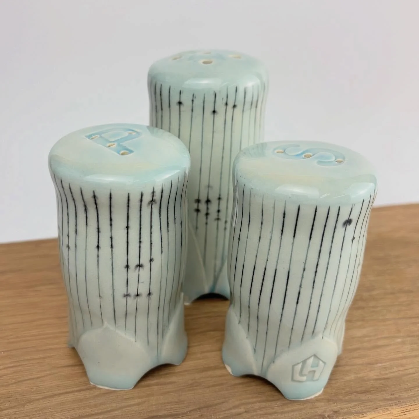 Salt, pepper, and hot pepper shakers in soft, organic forms and the most soothing blue. Simple, tactile, and the right amount of playful. 

Kind of obsessed with these little sets lately - they&rsquo;re tiny, functional, and make the table feel extra