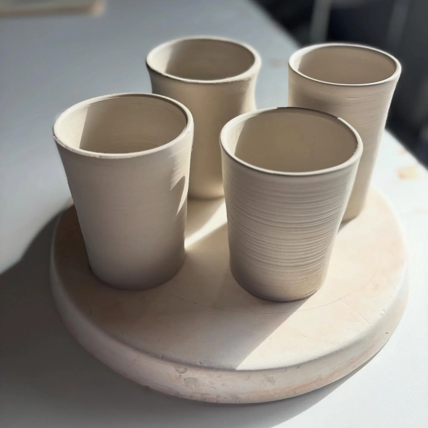 Morning sun mugs ready for trimming 🌞