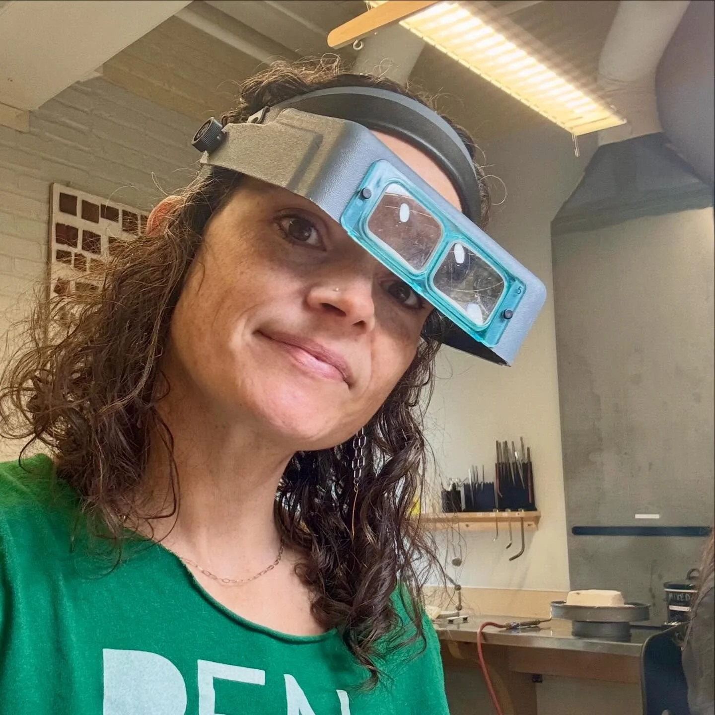 Trying new things! Bringing together pottery with one of my other favorite things - jewelry. I&rsquo;ve had a few ideas bouncing around for awhile and today I picked up some new skills to help them come to life. Great class with @metamorphosismetals 