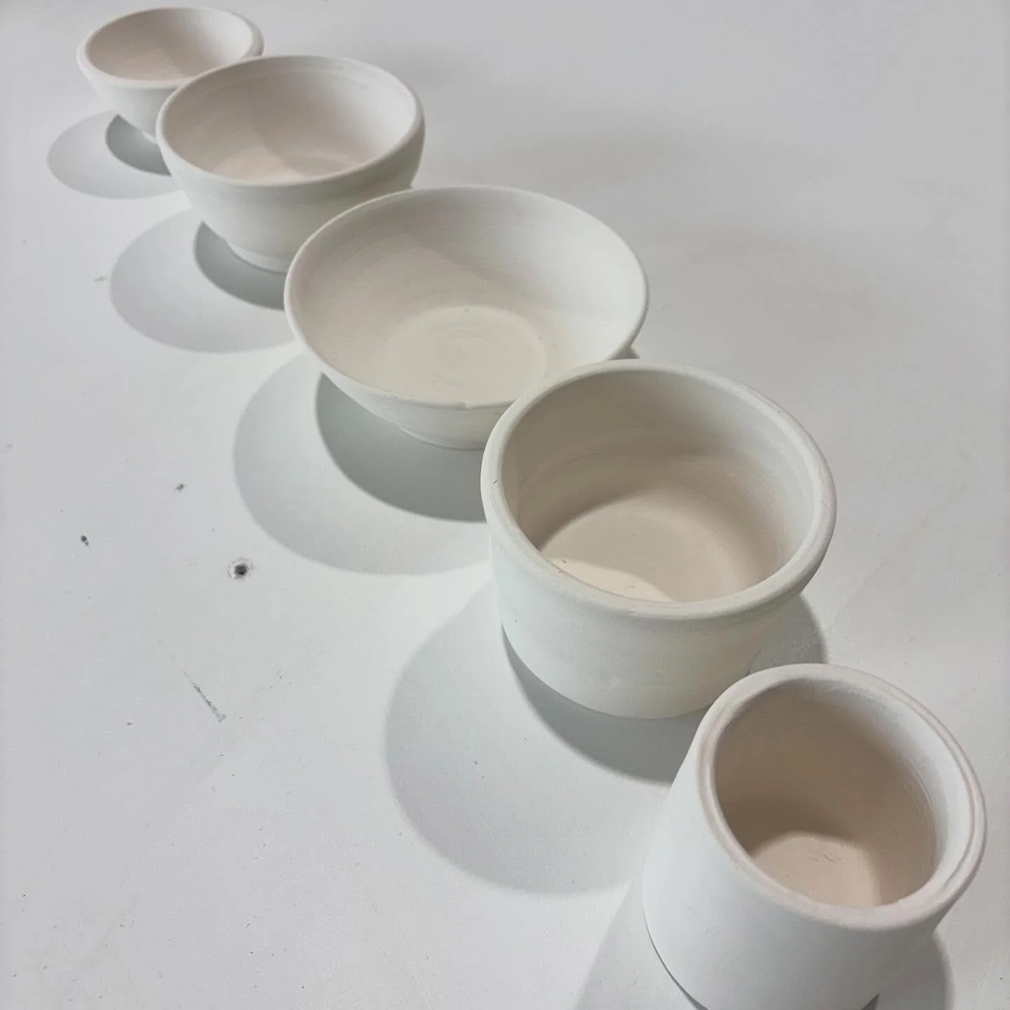 Check out these pretties - Bisque ware from a recent private group session. 
DM us to book your private group class. Perfect for friends, coworkers, special events - and more! We can customize the offering to your group and budget. 

#comethrowsometh