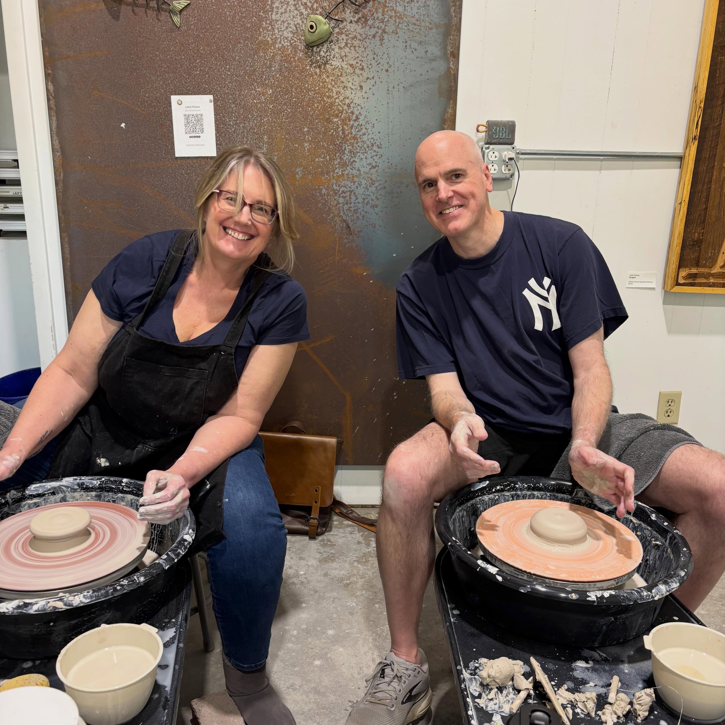 What better way to celebrate 29 years of marriage than getting creative together? ❤️
This wonderful couple marked their anniversary with our Find Your Center pottery class. We were thrilled to be part of such a special milestone!
Looking for a unique