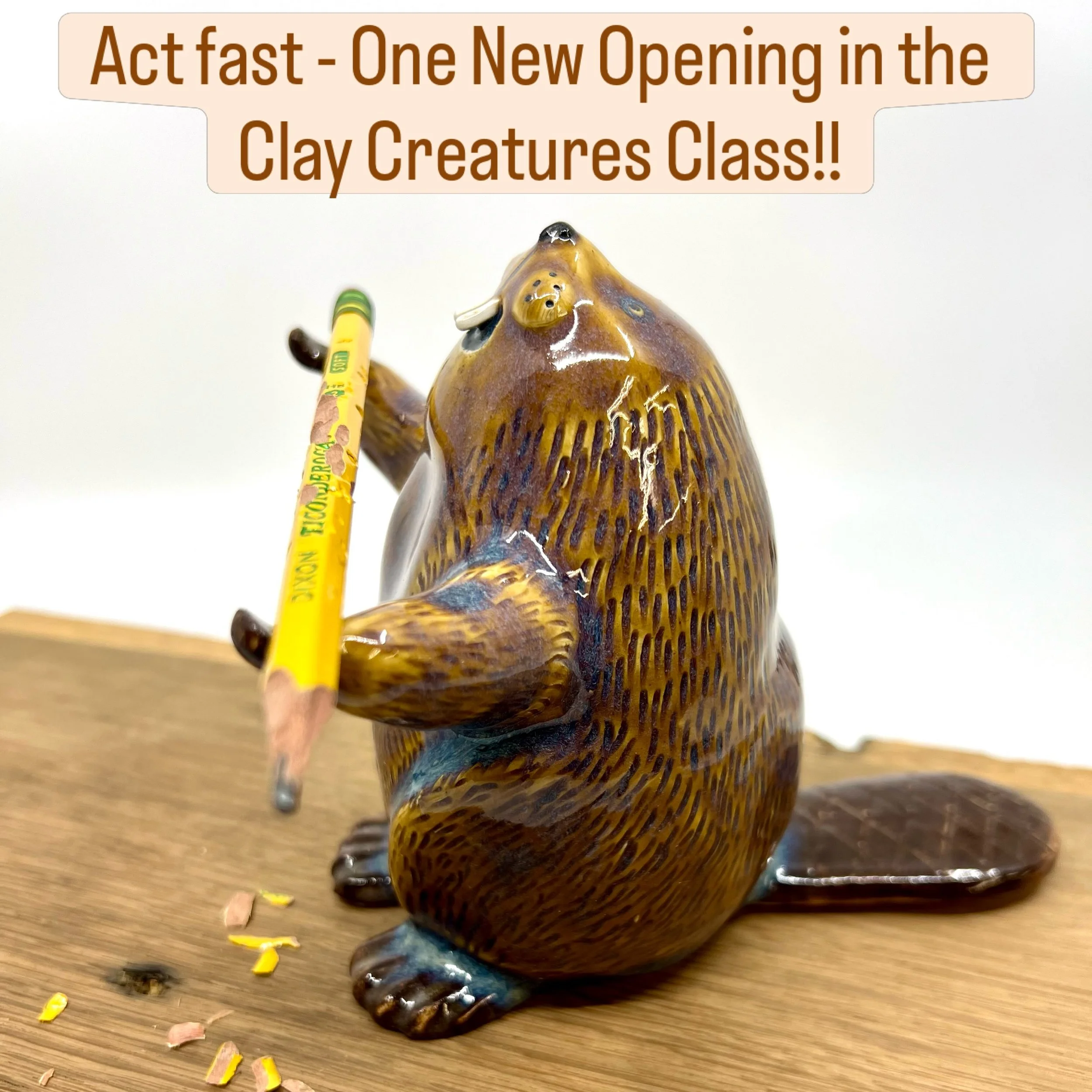 **UPDATE: TAKEN!!** We just had a spot open up in the ceramic creatures class. Join me to learn some fun hollow form techniques and make your own animal! I always look forward to this class - so much fun!! This is a two session class: August 29 to cr