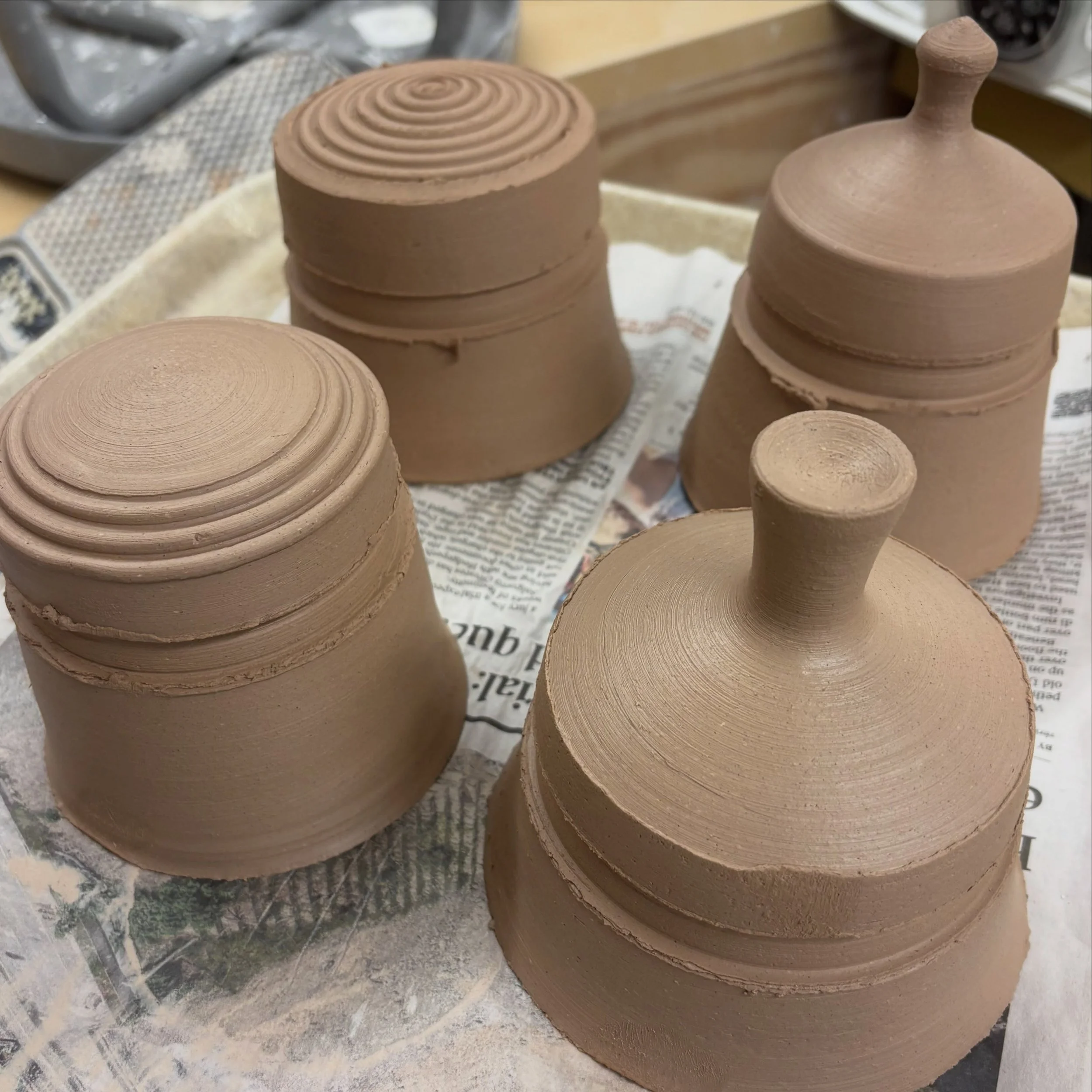 Little lidded jars!